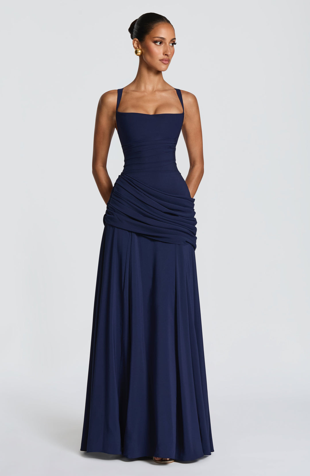 Willaella Maxi Dress in Navy by Clandour, product photo 4