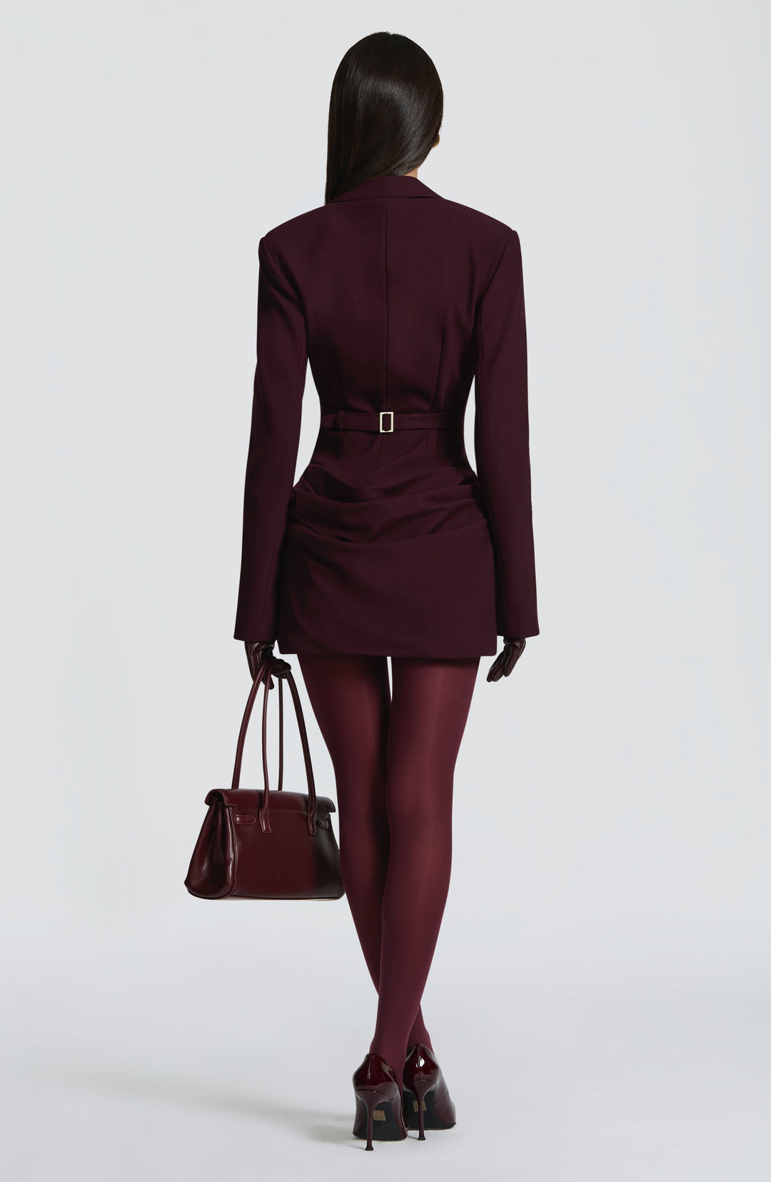 Willaessa Mini Dress in Plum by Clandour, product photo 3