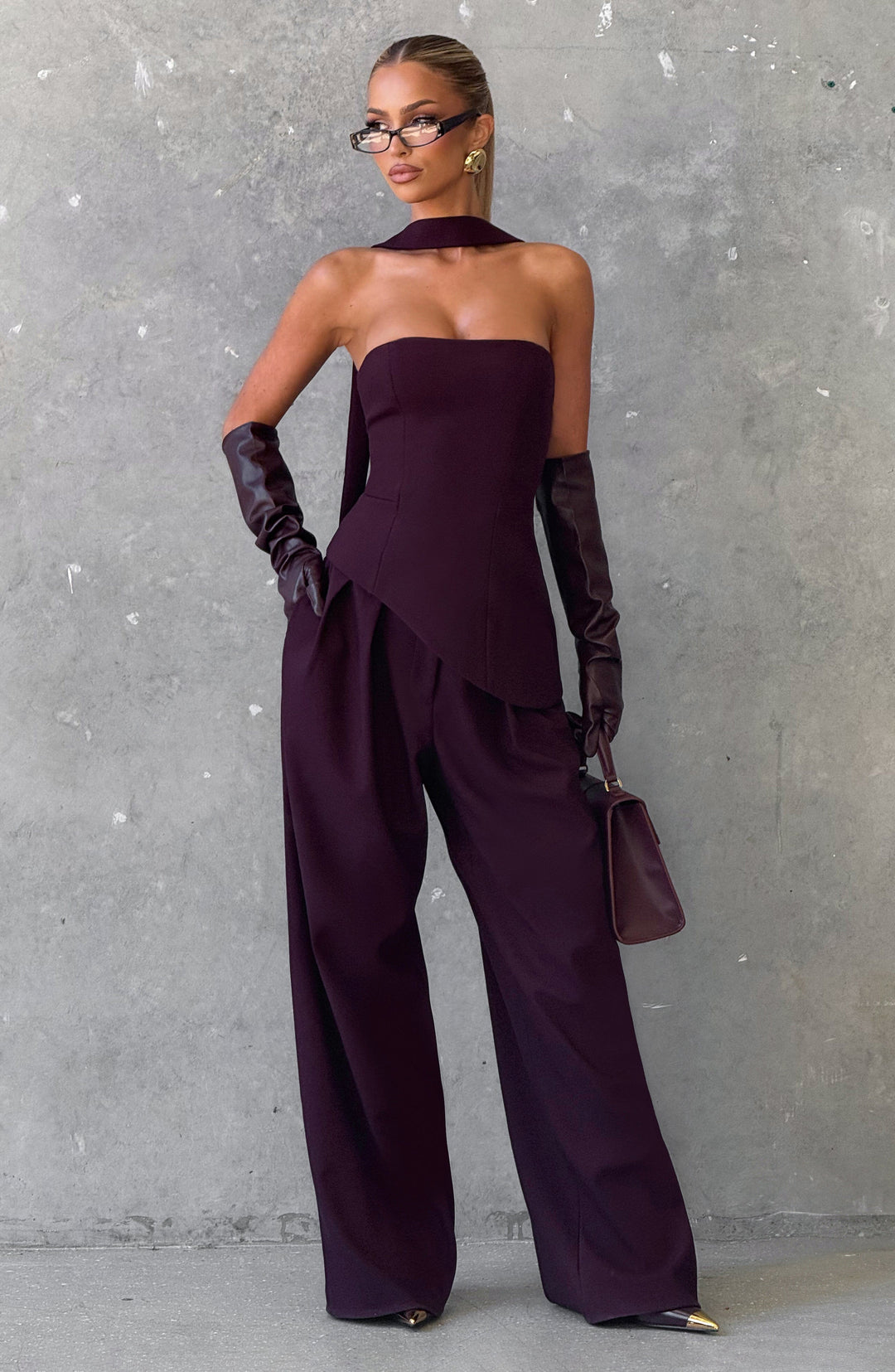 Willaine Top in Plum by Clandour, product photo 6