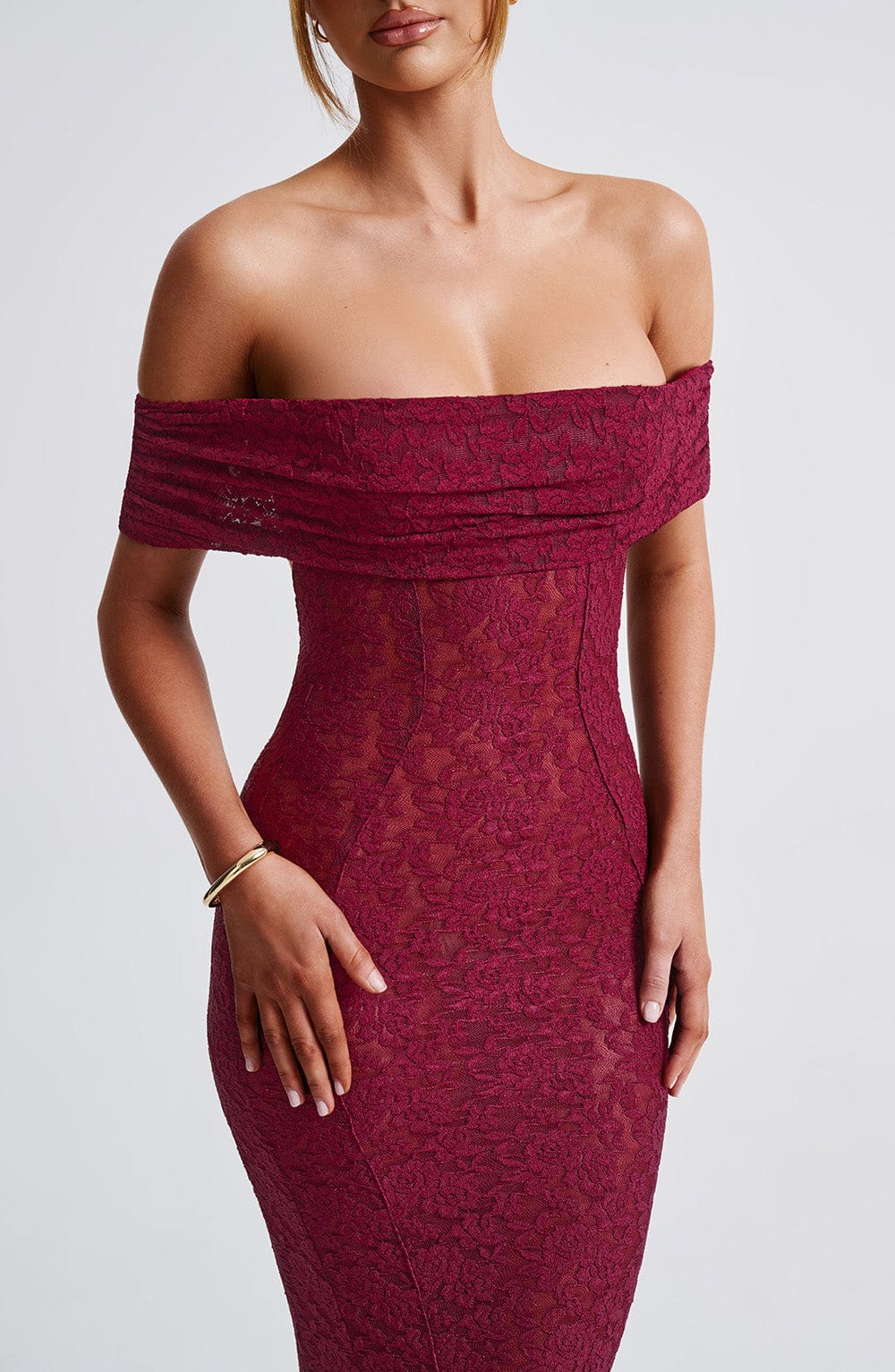 Willaise Maxi Dress in Burgundy by Clandour, product photo 7