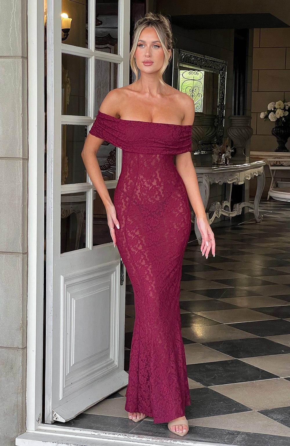 Willaise Maxi Dress in Burgundy by Clandour, product photo 9