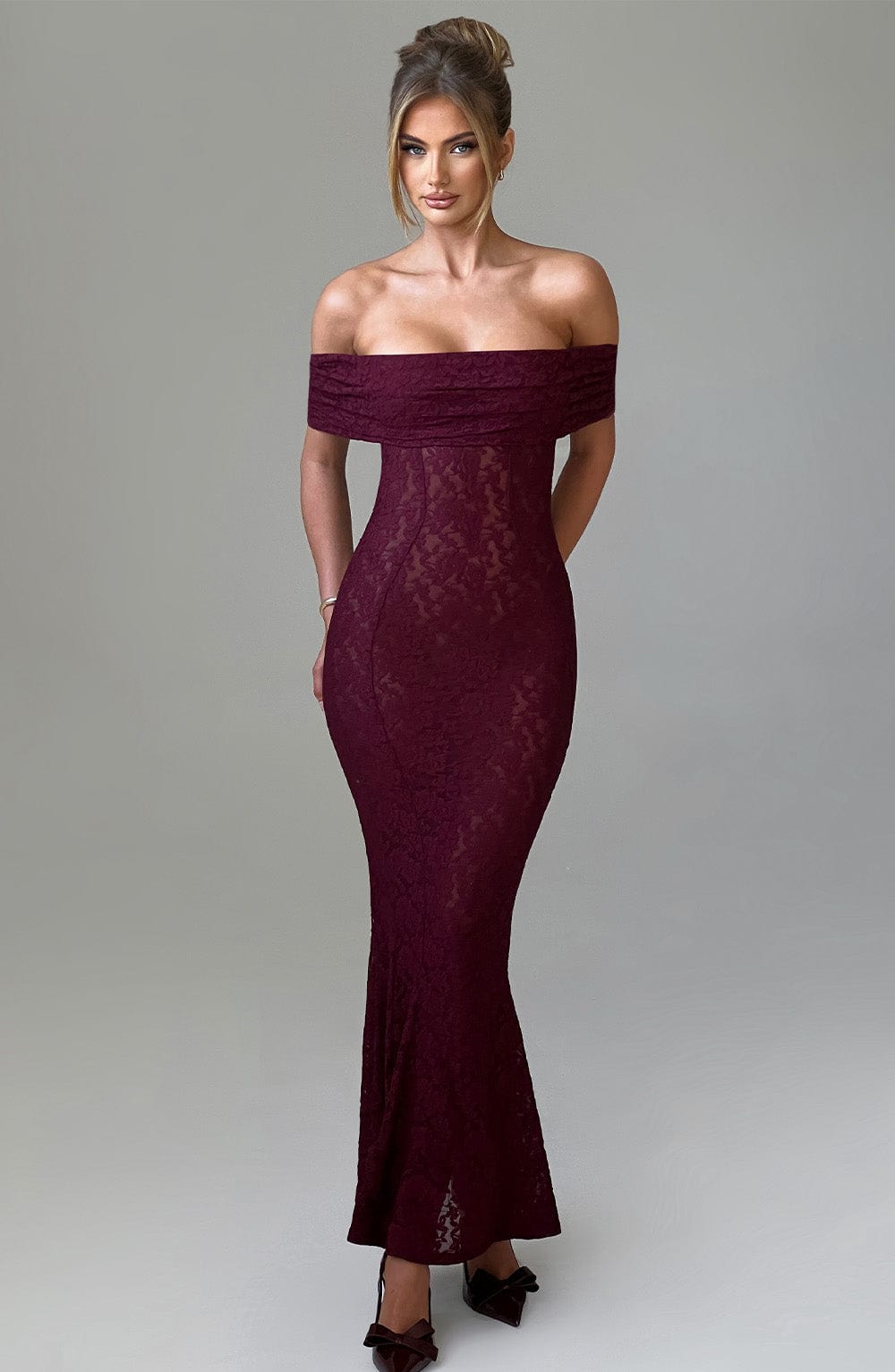 Willaise Maxi Dress in Burgundy by Clandour, product photo 11