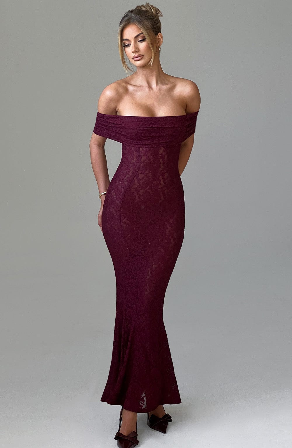 Willaise Maxi Dress in Burgundy by Clandour, product photo 12