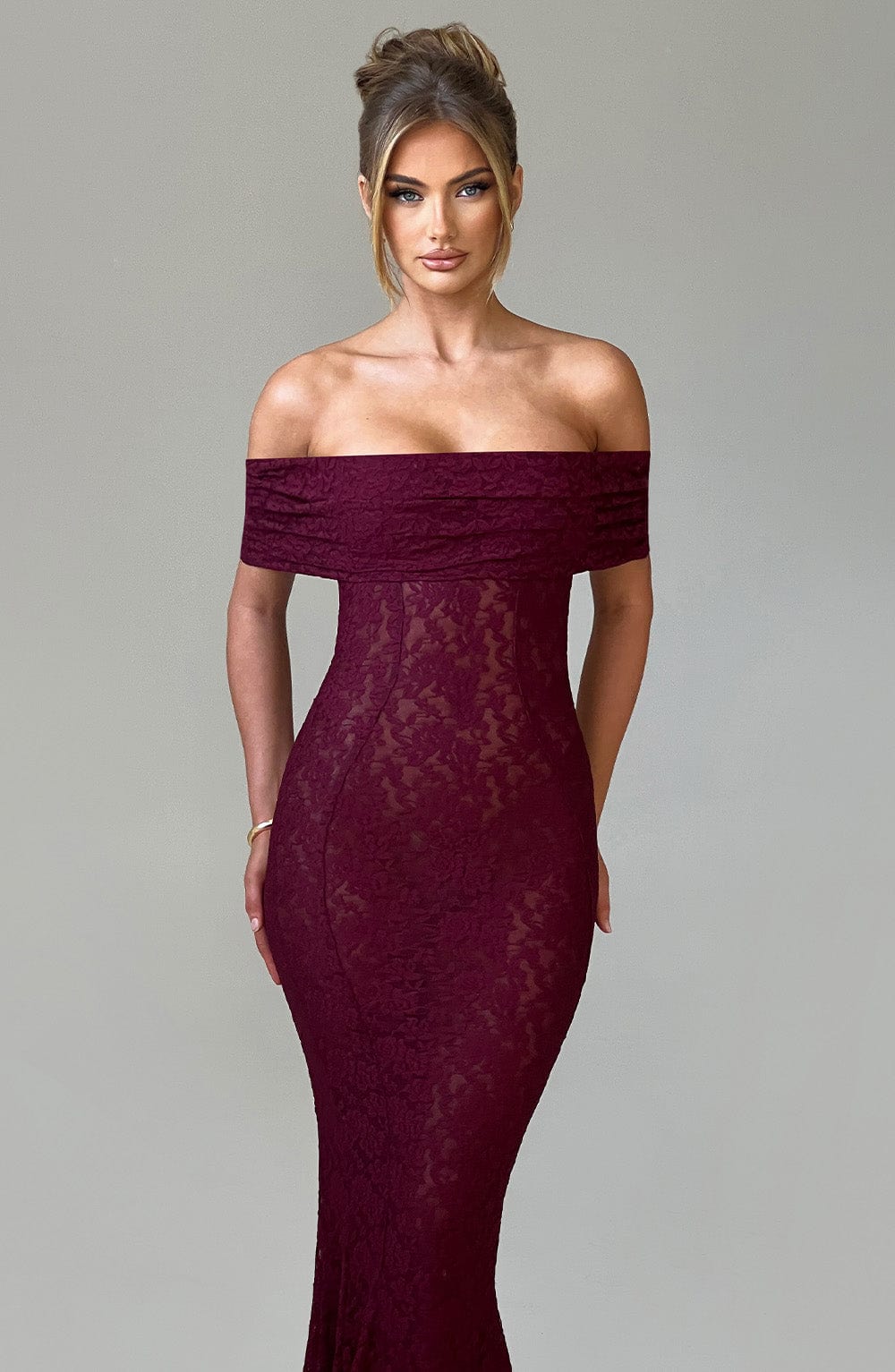 Willaise Maxi Dress in Burgundy by Clandour, product photo 13