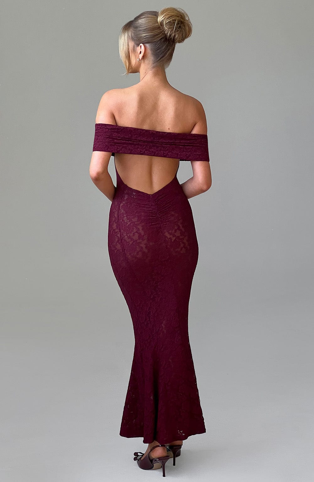 Willaise Maxi Dress in Burgundy by Clandour, product photo 14