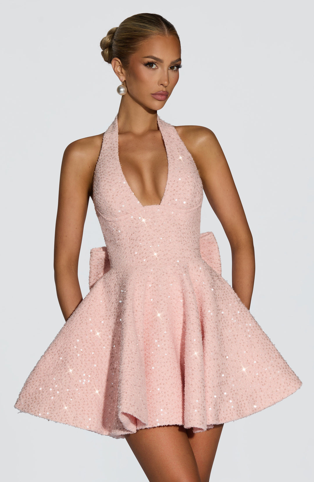 Willalina Mini Dress in Blush by Clandour, product photo 1