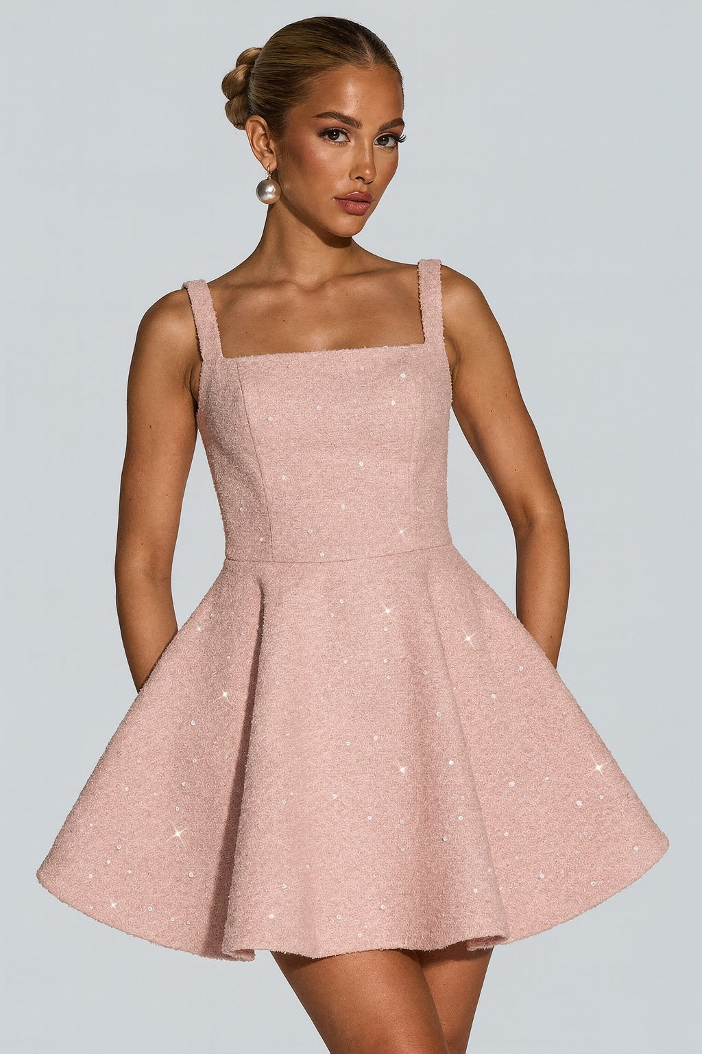 Clandour | Willalina Mini Dress - Blush - product photo 1