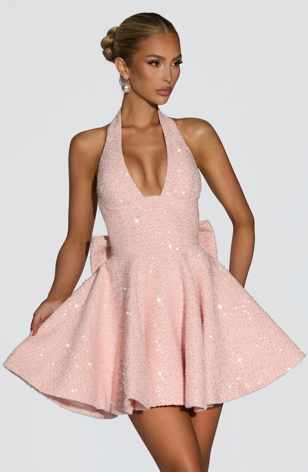 Willalina Mini Dress in Blush by Clandour, product photo 4