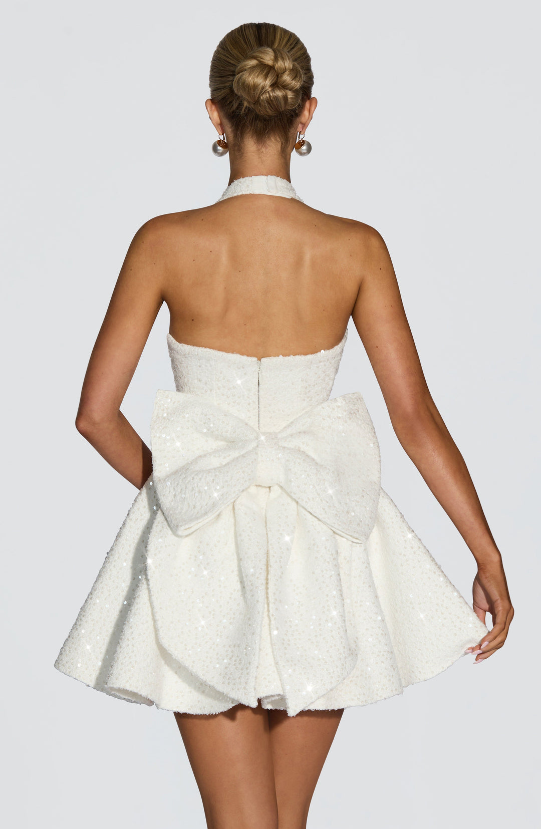 Willalina Mini Dress in Ivory by Clandour, product photo 2
