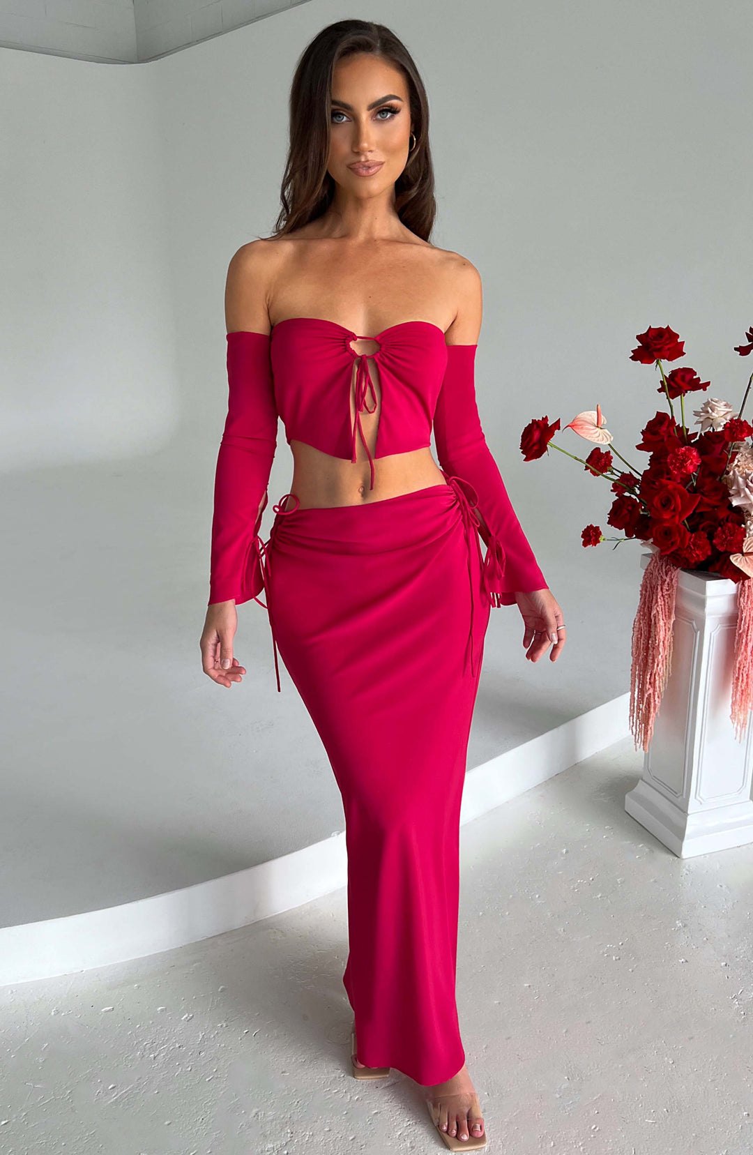 Willalise Maxi Skirt in Pink by Clandour, product photo 1