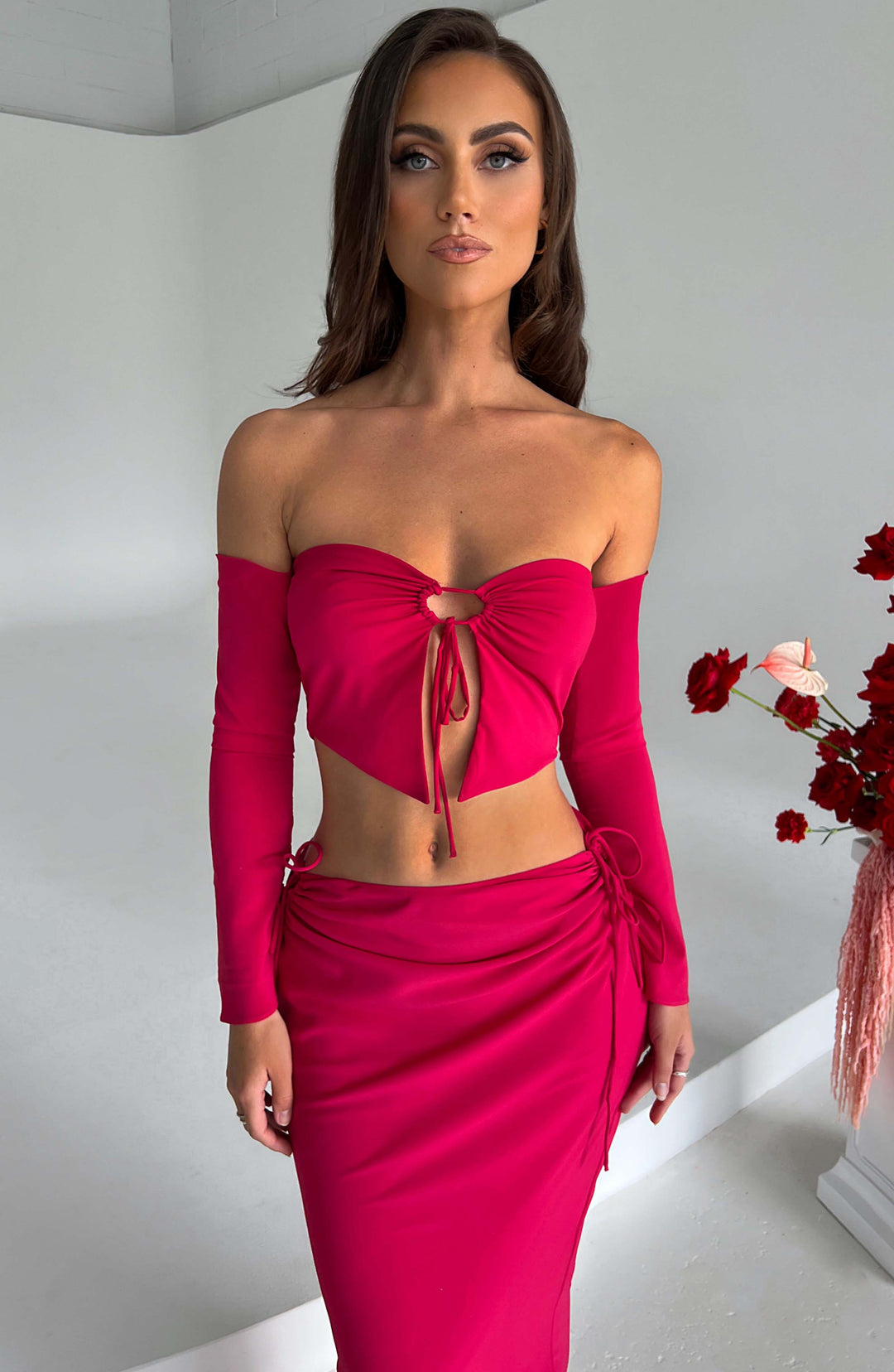 Willalise Maxi Skirt in Pink by Clandour, product photo 4