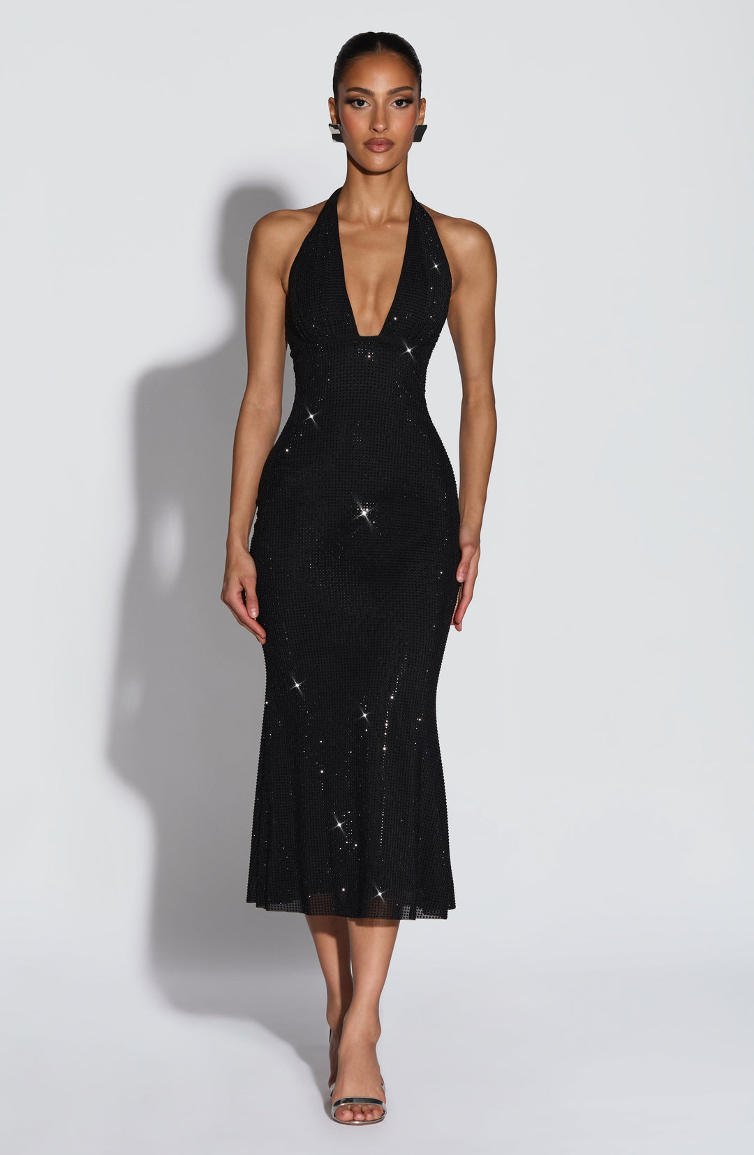 Willaora Midi Dress in Black by Clandour, product photo 5