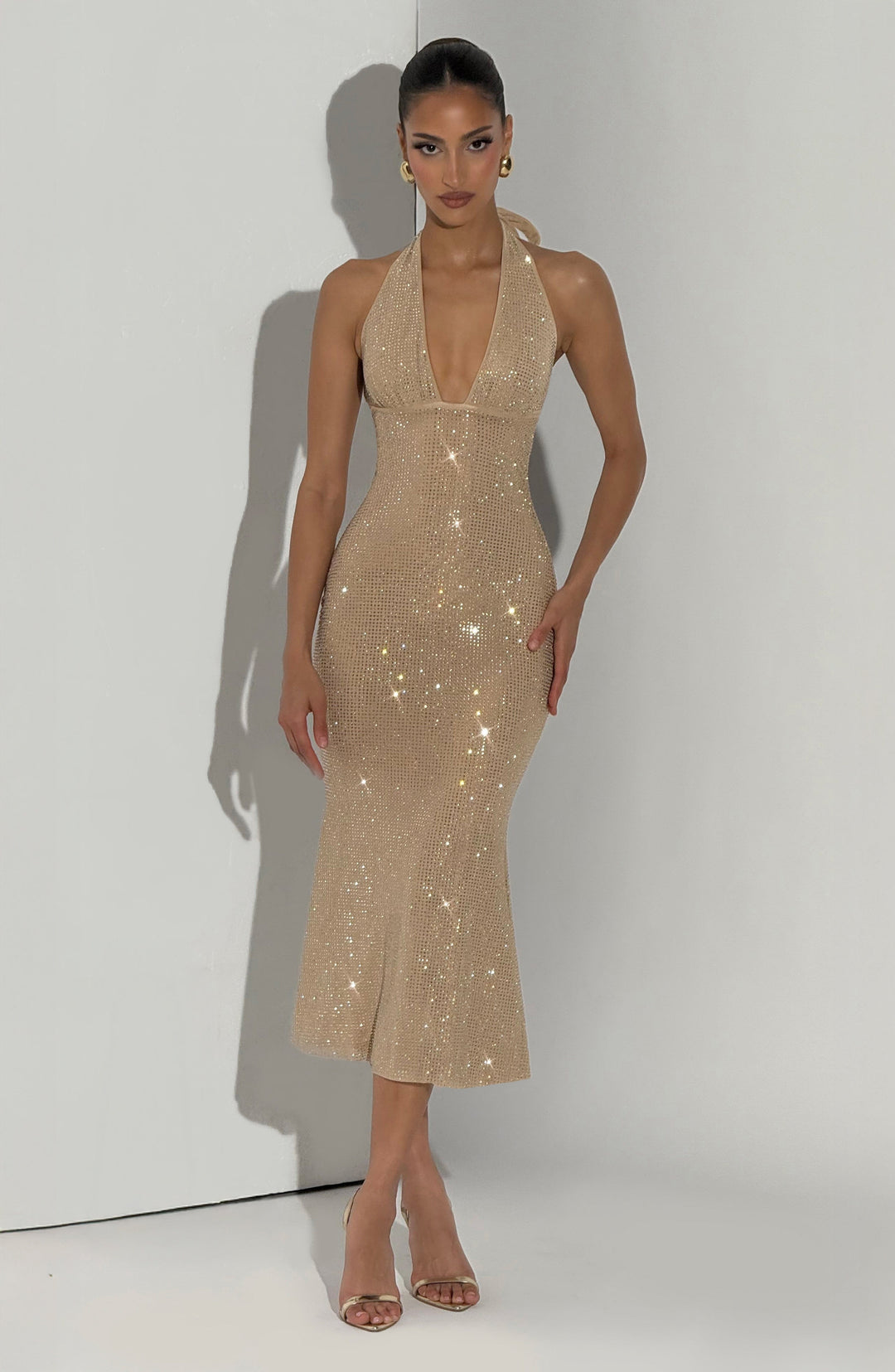 Willaora Midi Dress in Gold by Clandour, product photo 5