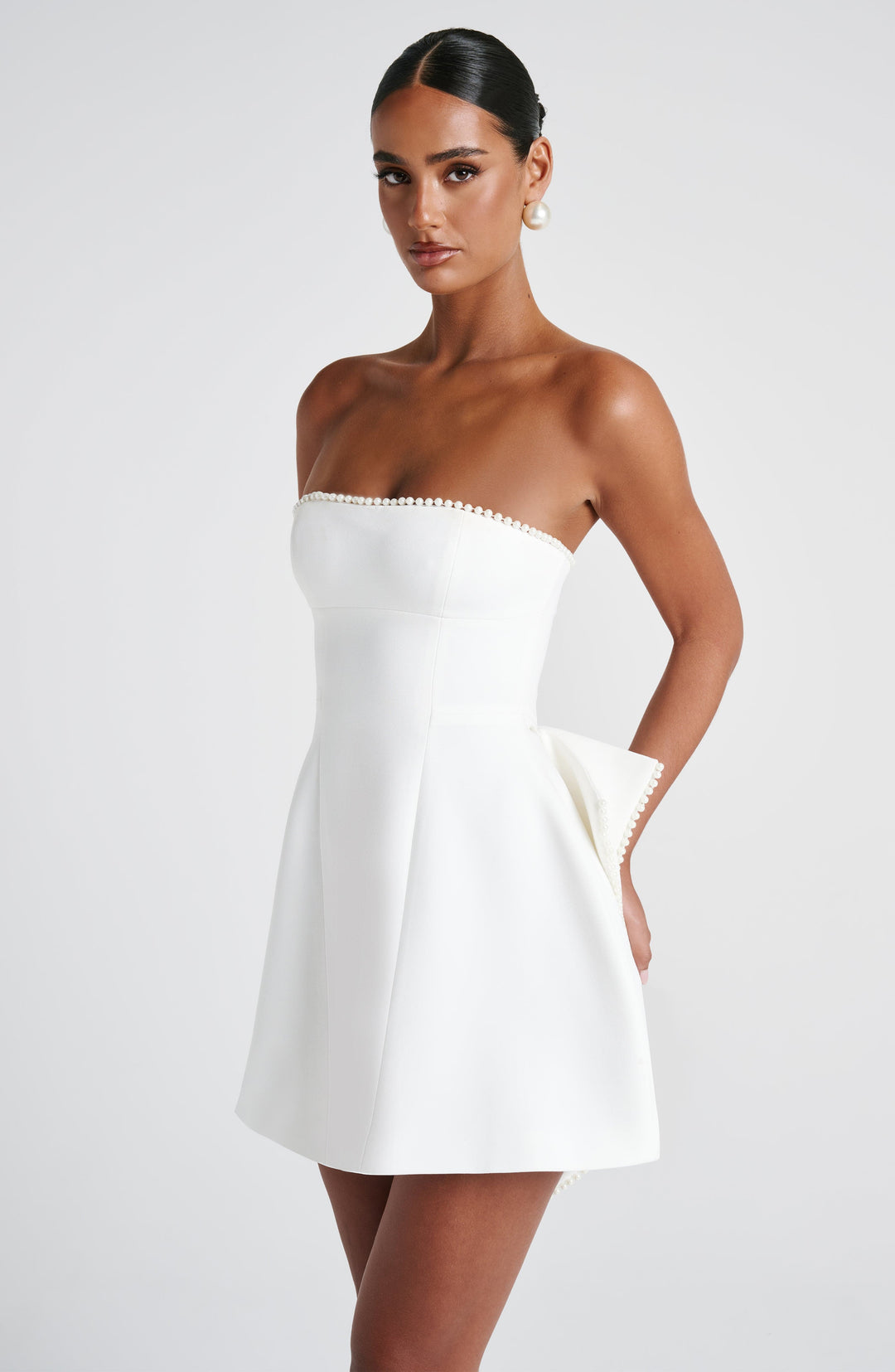 Willari Mini Dress in Ivory by Clandour, product photo 5