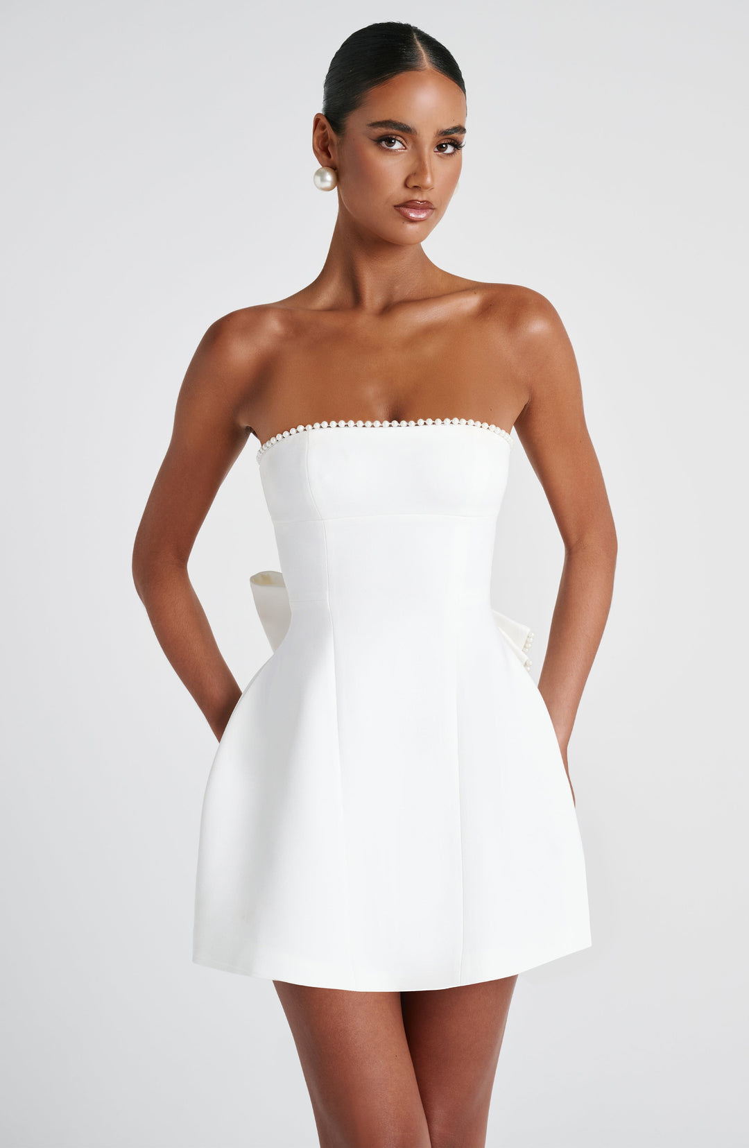 Willari Mini Dress in Ivory by Clandour, product photo 6