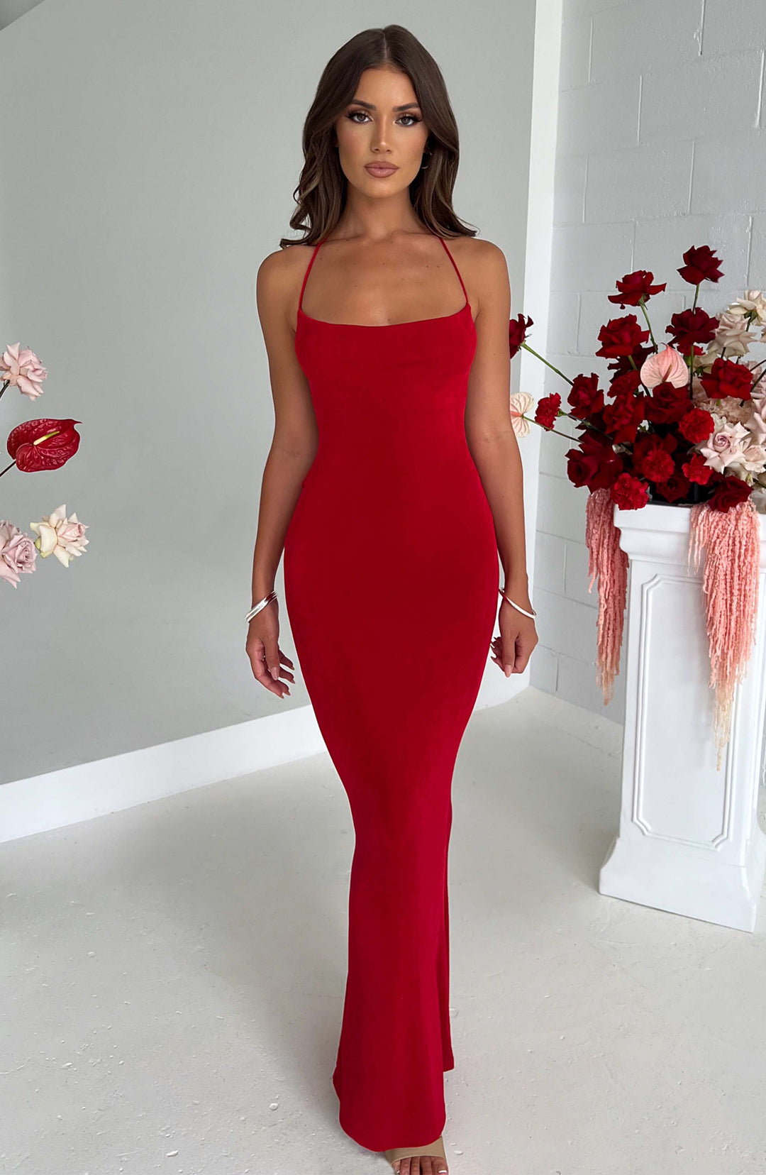 Willavieve Maxi Dress in Red by Clandour, product photo 5
