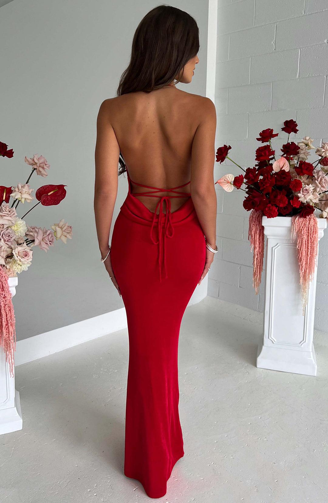 Willavieve Maxi Dress in Red by Clandour, product photo 6