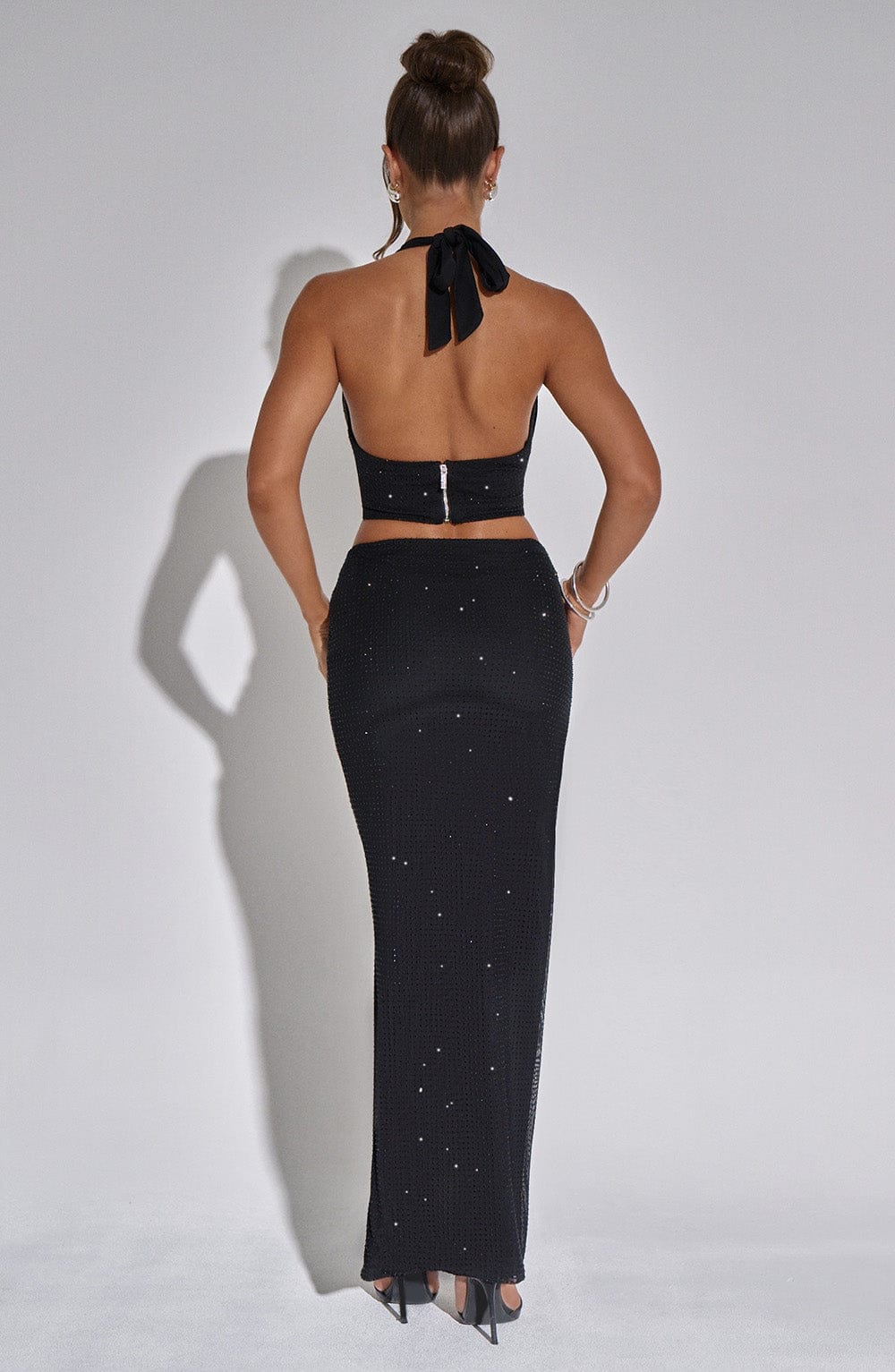 Xaraelia Maxi Skirt in Black by Clandour, product photo 2