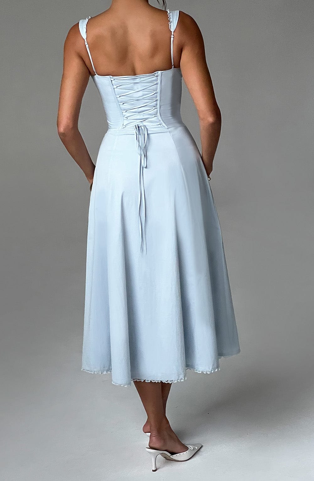 Xaraella Midi Dress in Blue by Clandour, product photo 2