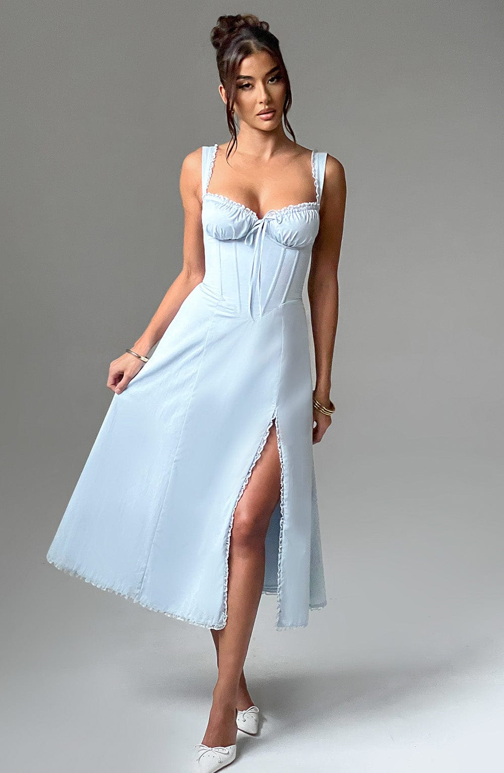 Xaraella Midi Dress in Blue by Clandour, product photo 3