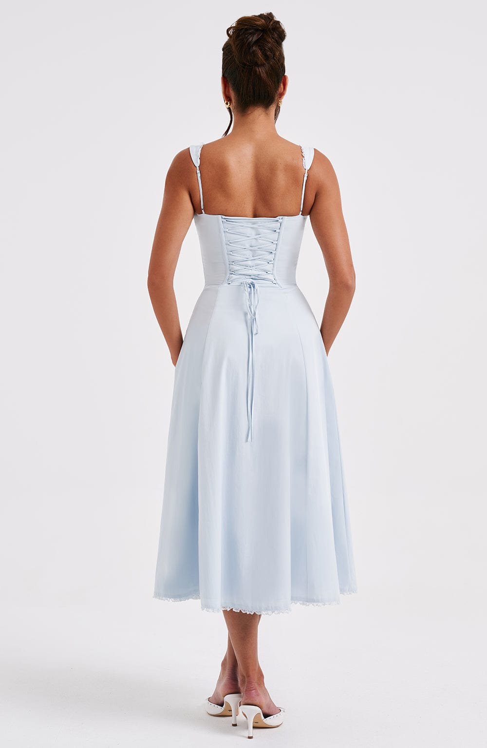 Xaraella Midi Dress in Blue by Clandour, product photo 5