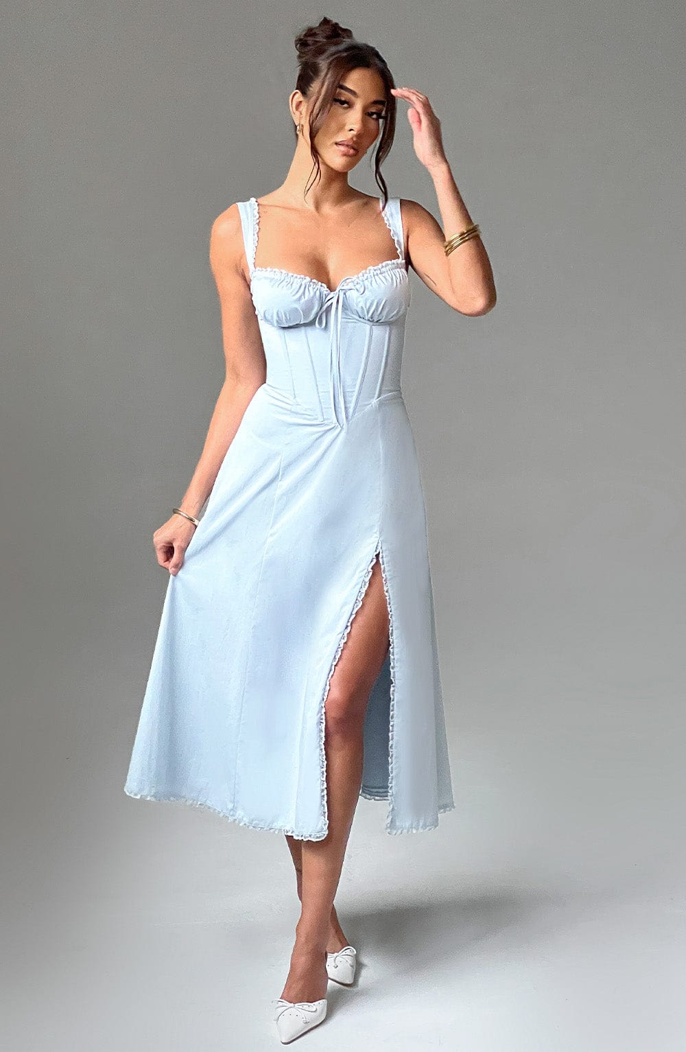 Xaraella Midi Dress in Blue by Clandour, product photo 6