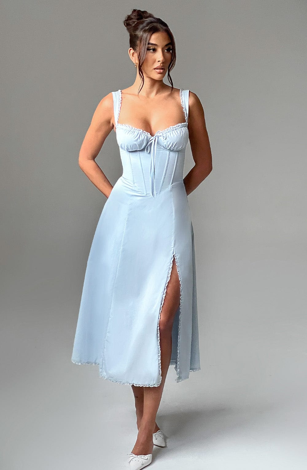 Xaraella Midi Dress in Blue by Clandour, product photo 8