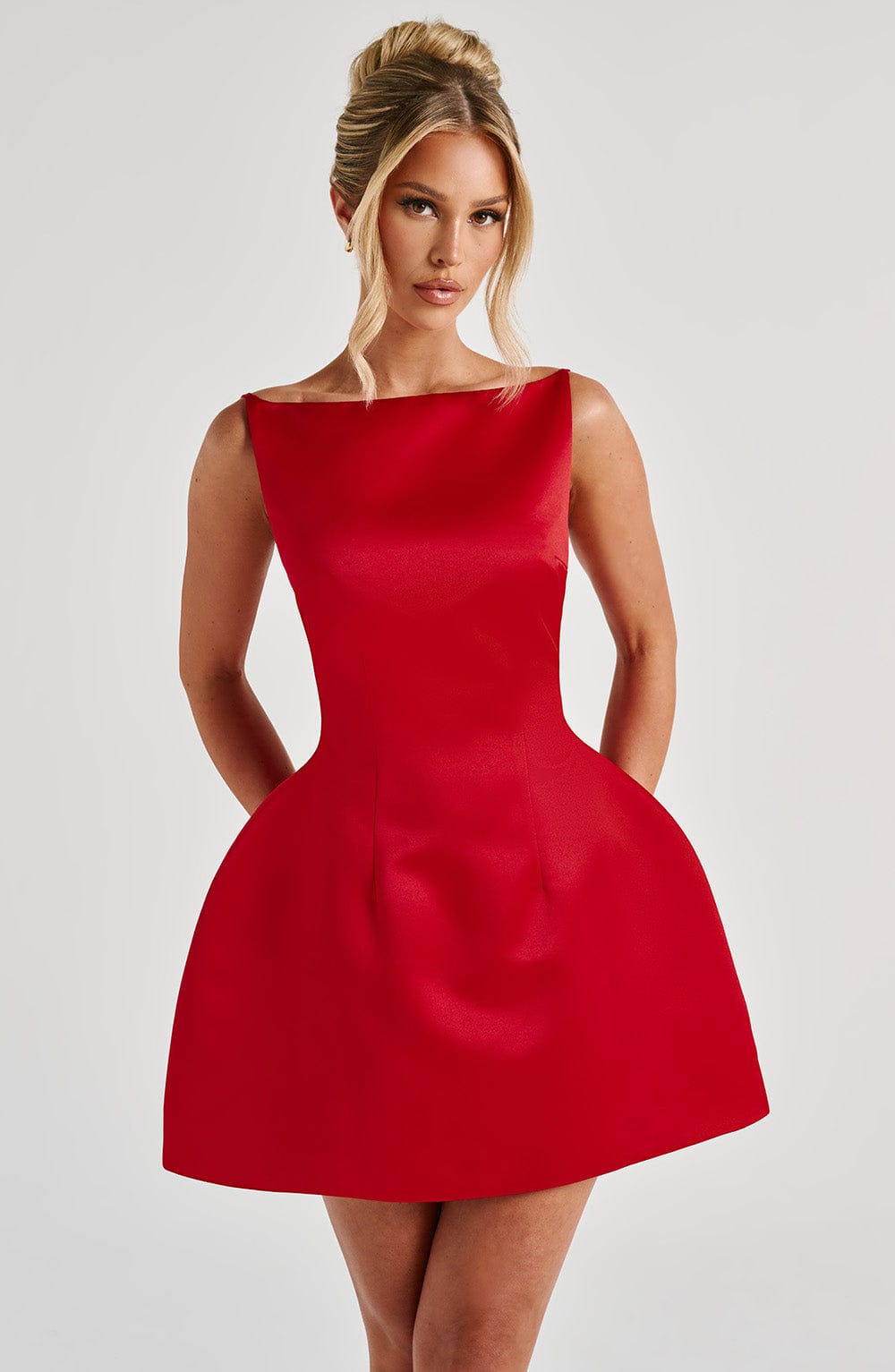 Xaraelle Mini Dress in Red by Clandour, product photo 2