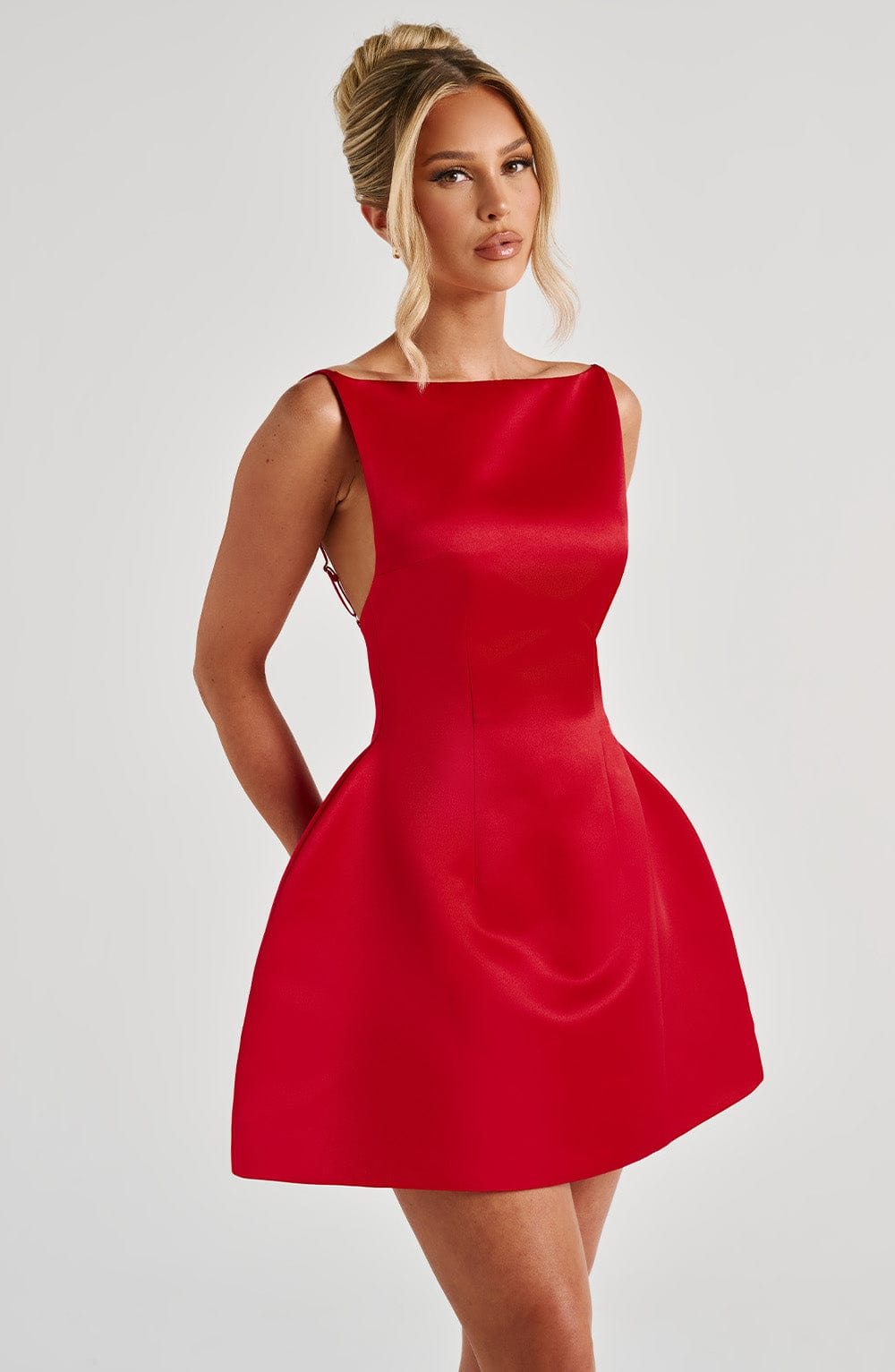Xaraelle Mini Dress in Red by Clandour, product photo 4