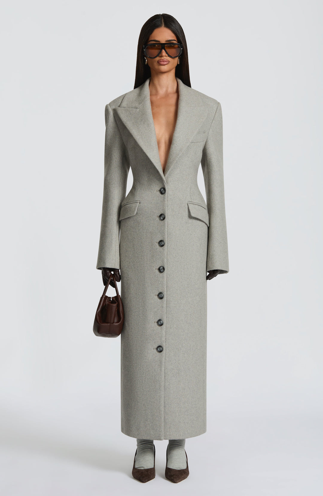 Xaraessa Coat in Light Grey by Clandour, product photo 1