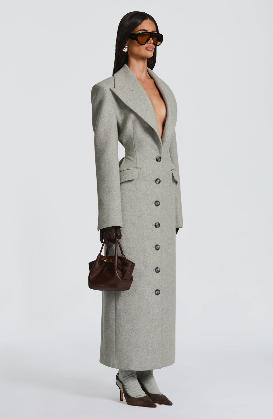 Xaraessa Coat in Light Grey by Clandour, product photo 3