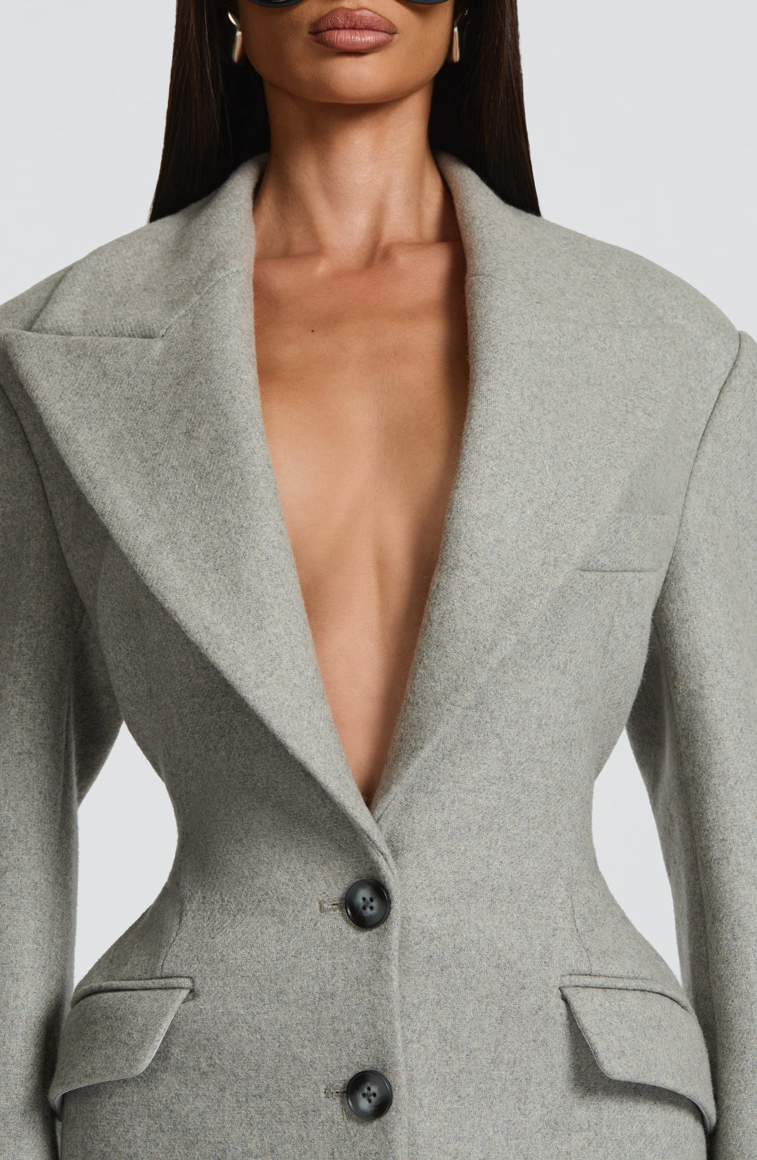 Xaraessa Coat in Light Grey by Clandour, product photo 4