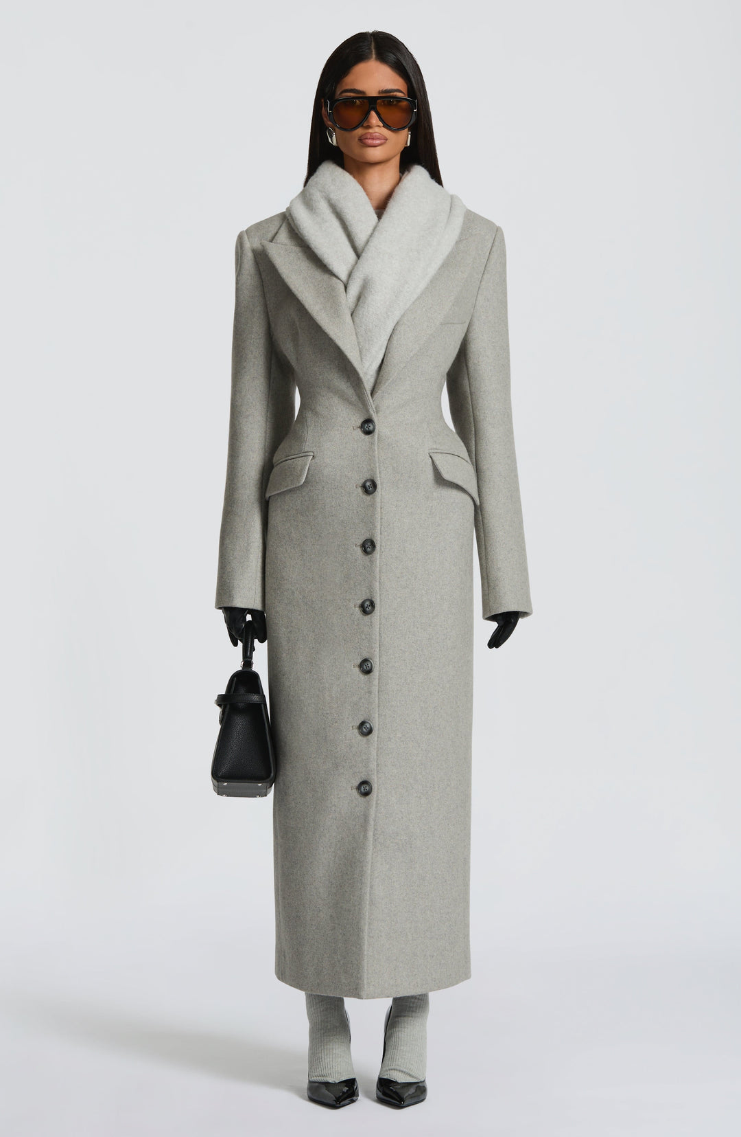 Xaraessa Coat in Light Grey by Clandour, product photo 6
