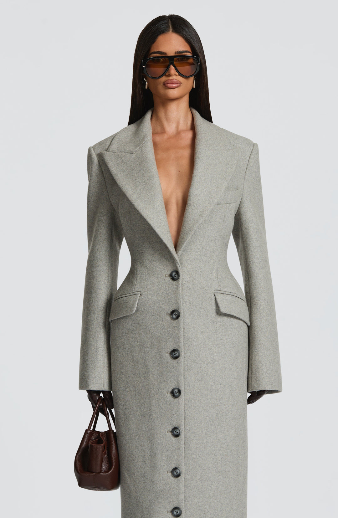 Xaraessa Coat in Light Grey by Clandour, product photo 10
