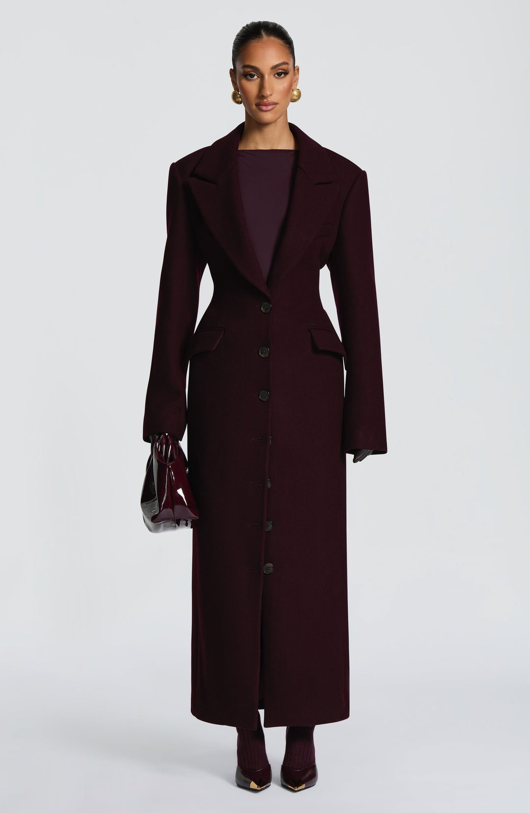 Xaraessa Coat in Plum by Clandour, product photo 1