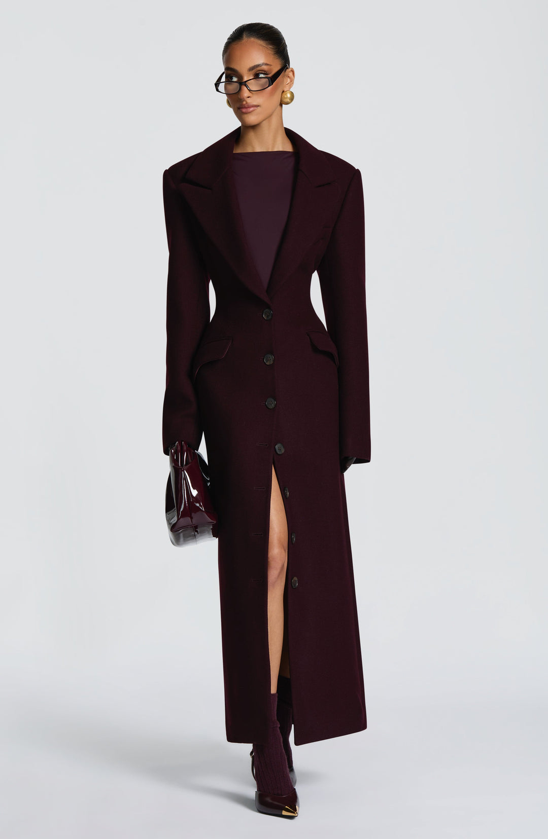 Xaraessa Coat in Plum by Clandour, product photo 4