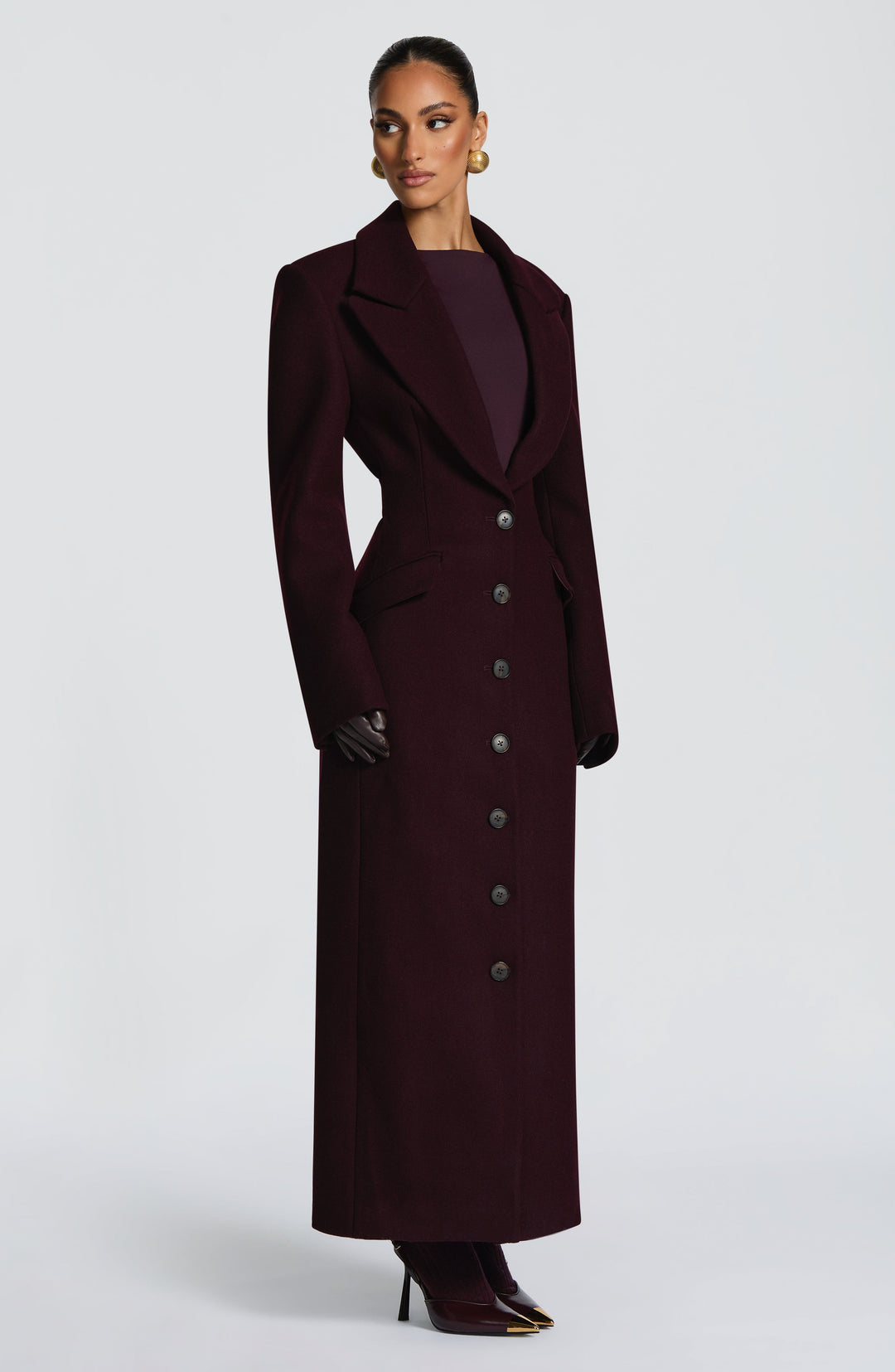 Xaraessa Coat in Plum by Clandour, product photo 5