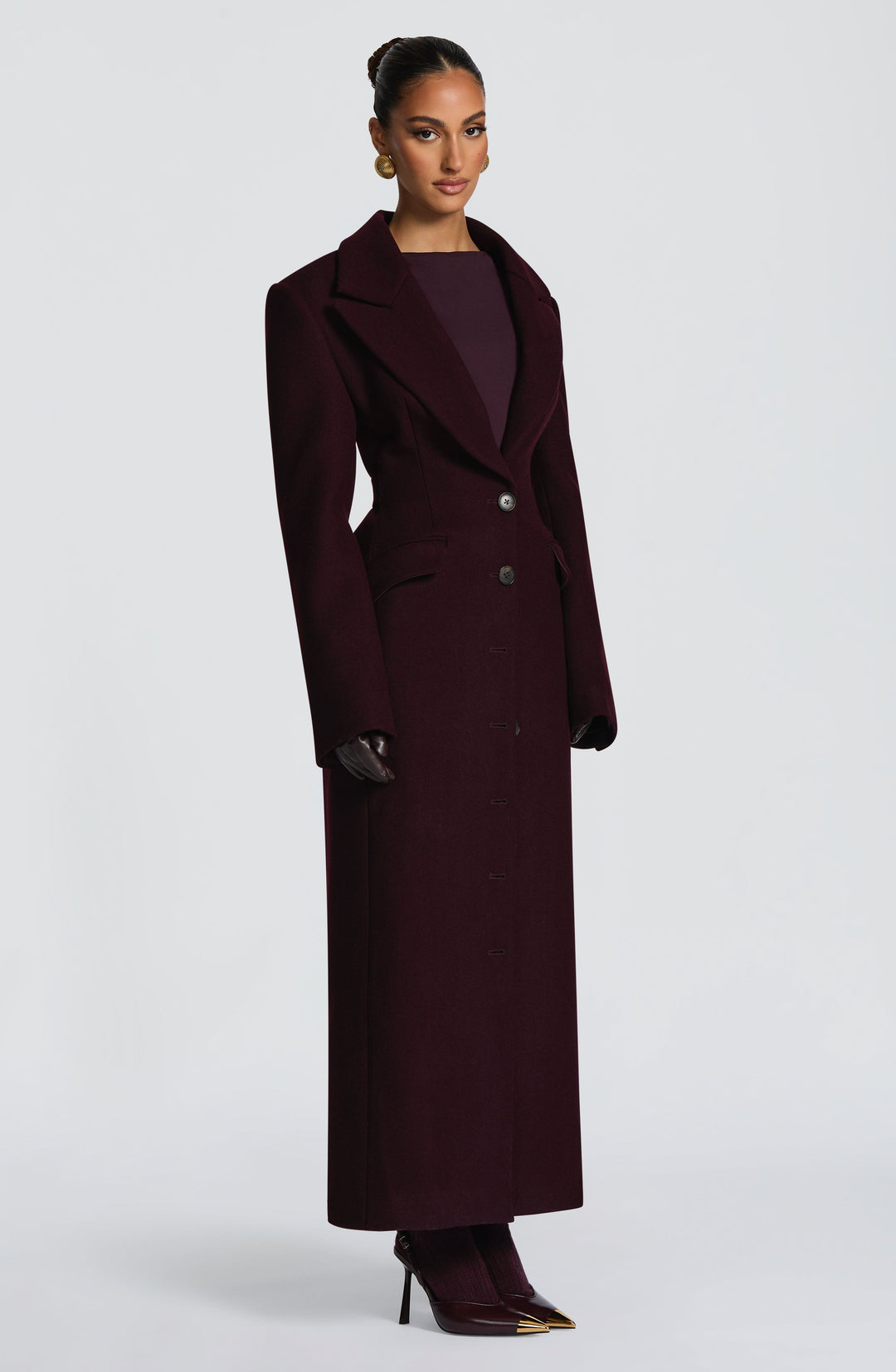 Xaraessa Coat in Plum by Clandour, product photo 6