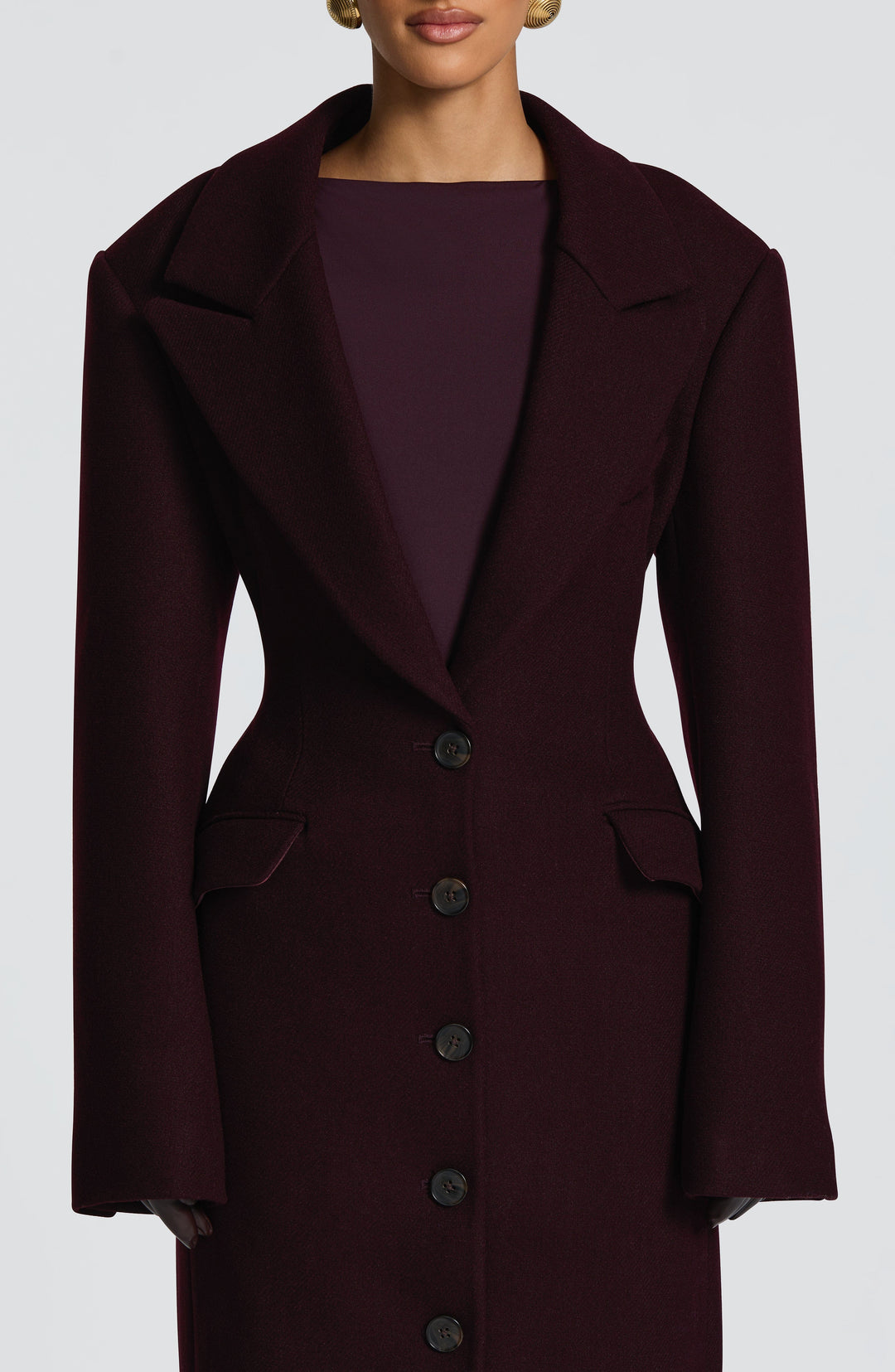 Xaraessa Coat in Plum by Clandour, product photo 7