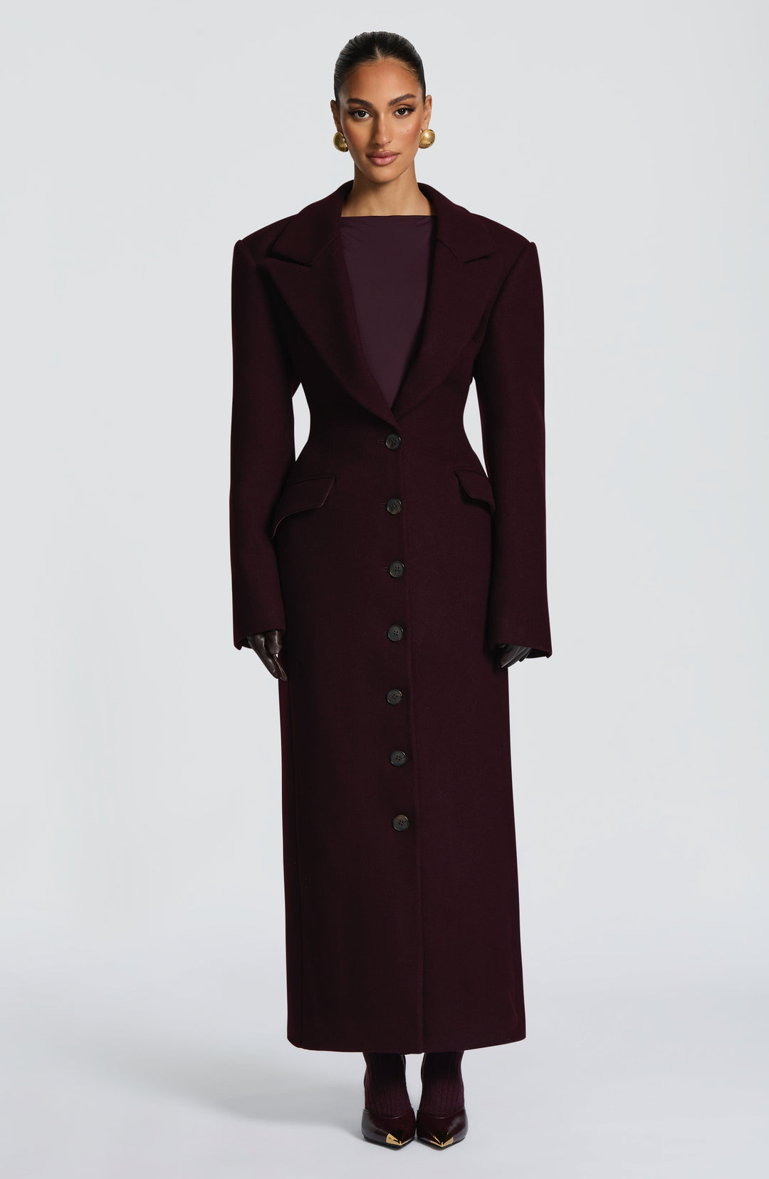 Xaraessa Coat in Plum by Clandour, product photo 10