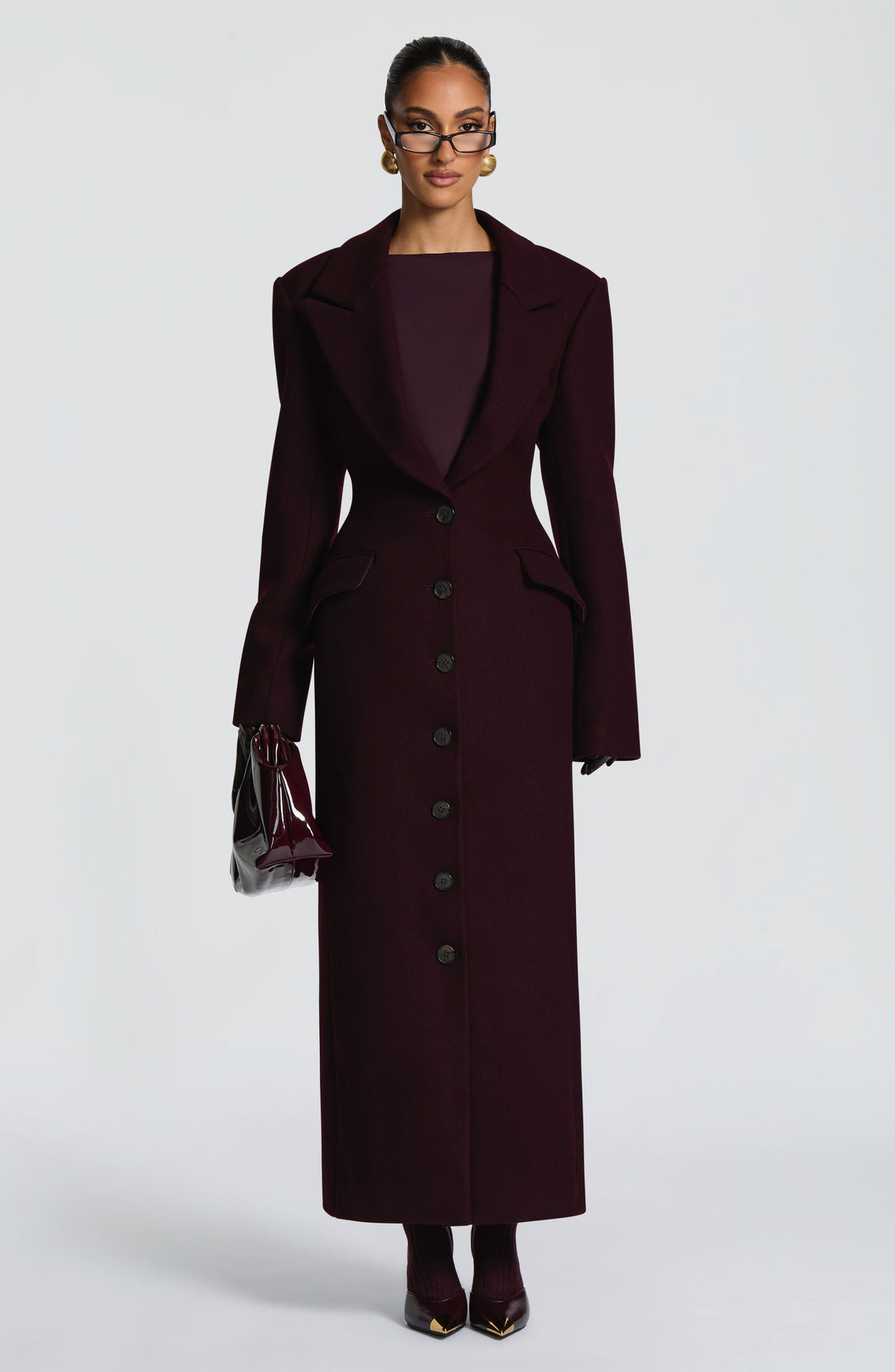 Xaraessa Coat in Plum by Clandour, product photo 12