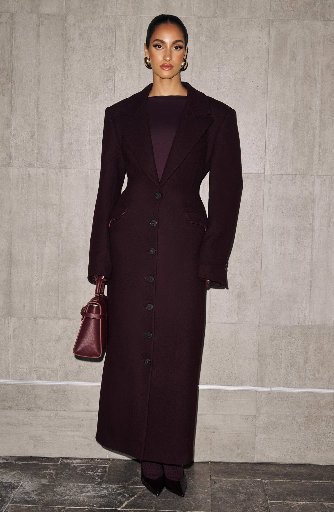 Xaraessa Coat in Plum by Clandour, product photo 14