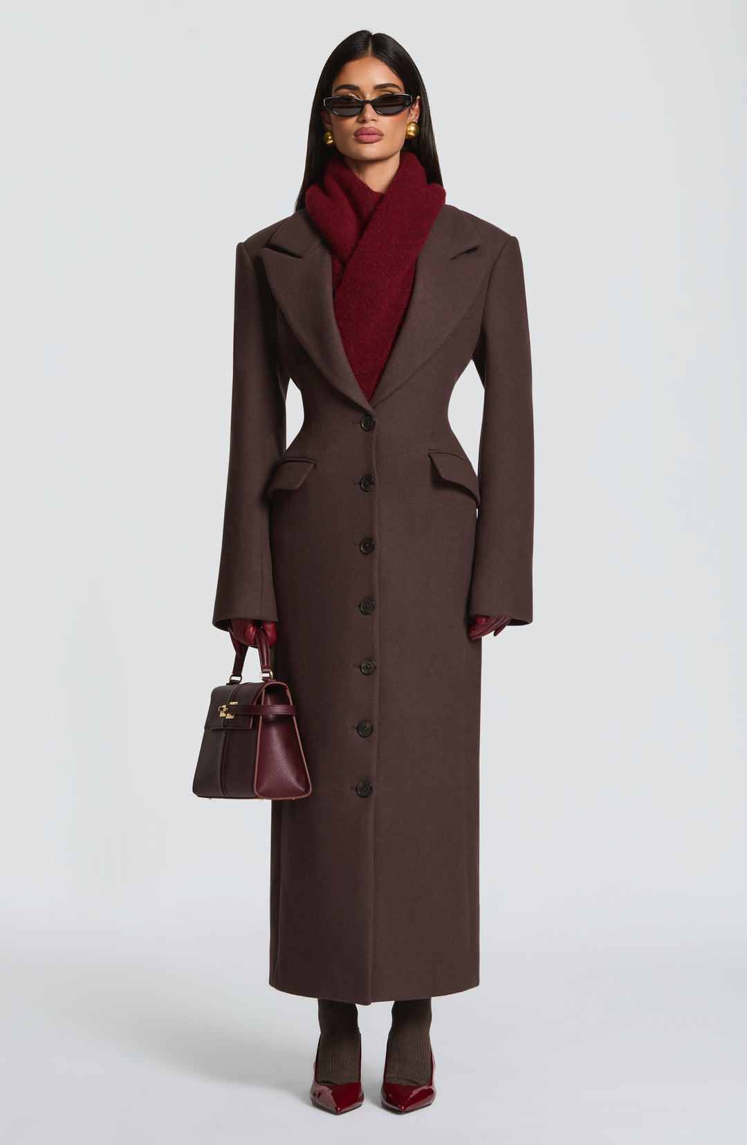 Xaraessa Coat in Plum Brown by Clandour, product photo 1