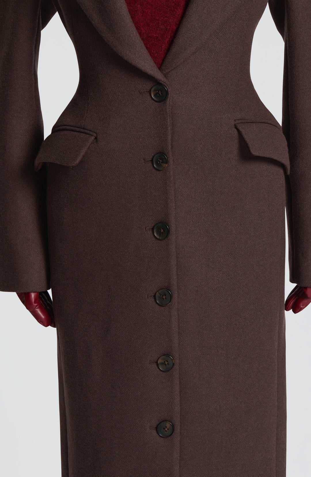 Xaraessa Coat in Plum Brown by Clandour, product photo 8