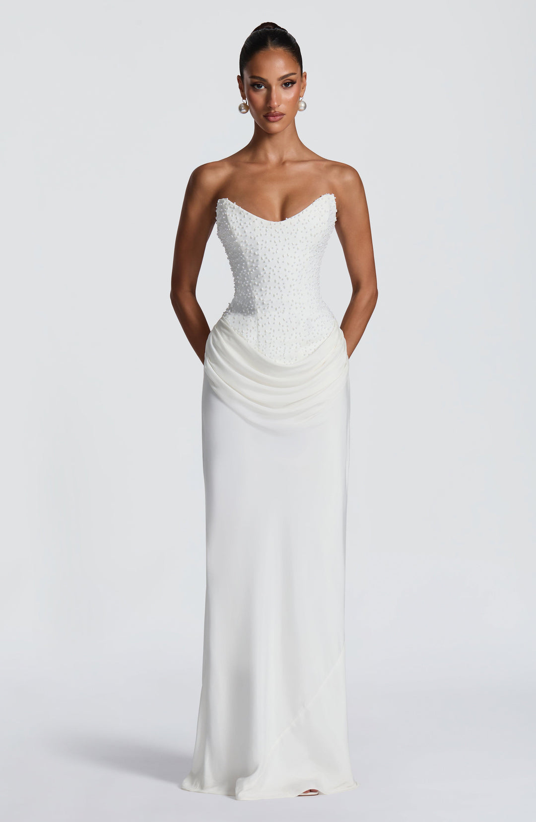 Xaraette Maxi Dress in Ivory by Clandour, product photo 7