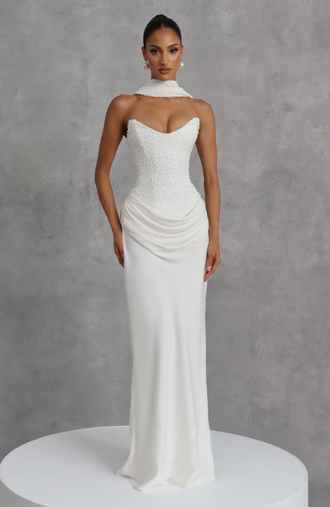 Xaraette Maxi Dress in Ivory by Clandour, product photo 11