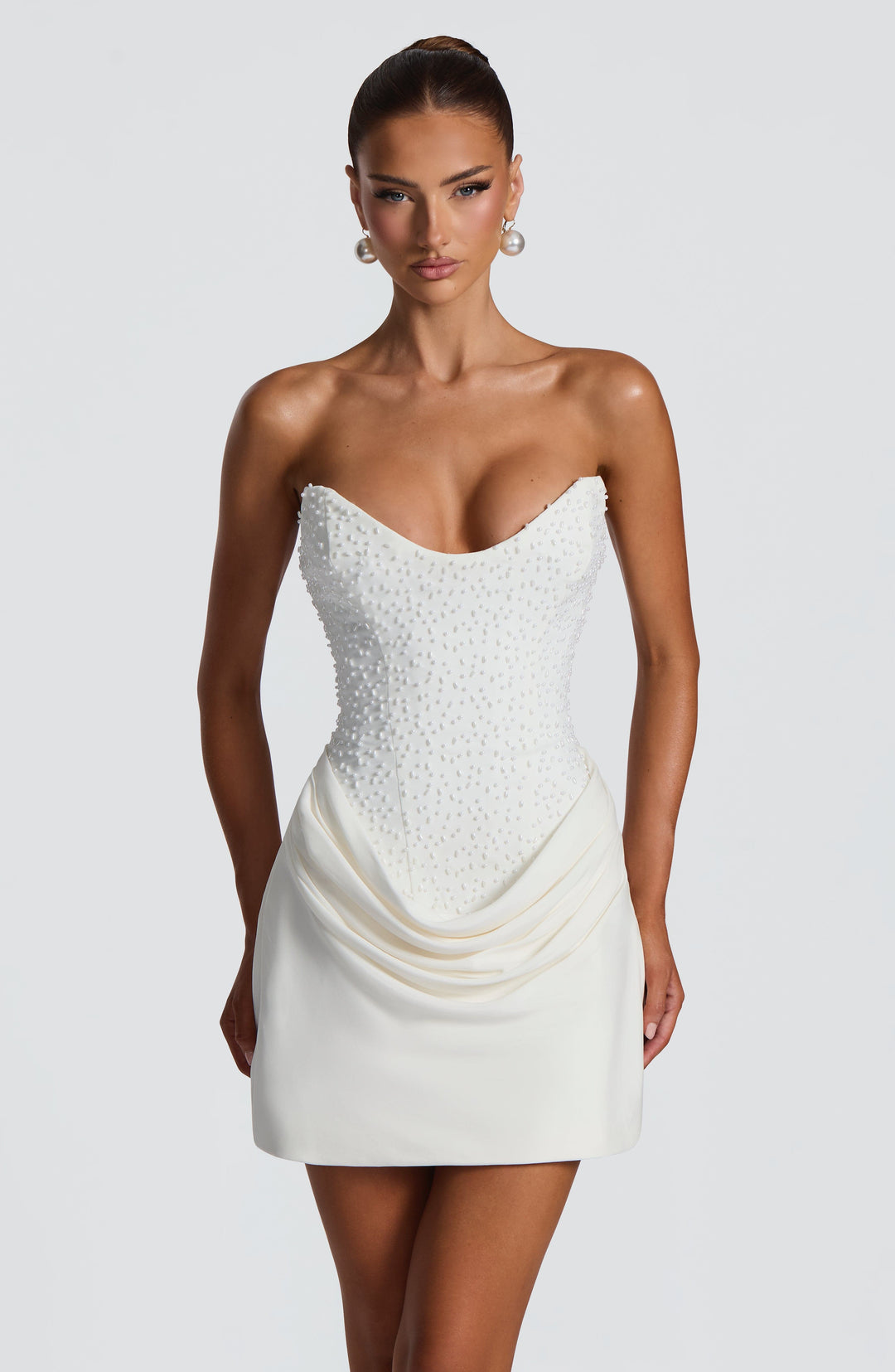 Xaraette Mini Dress in Ivory by Clandour, product photo 9