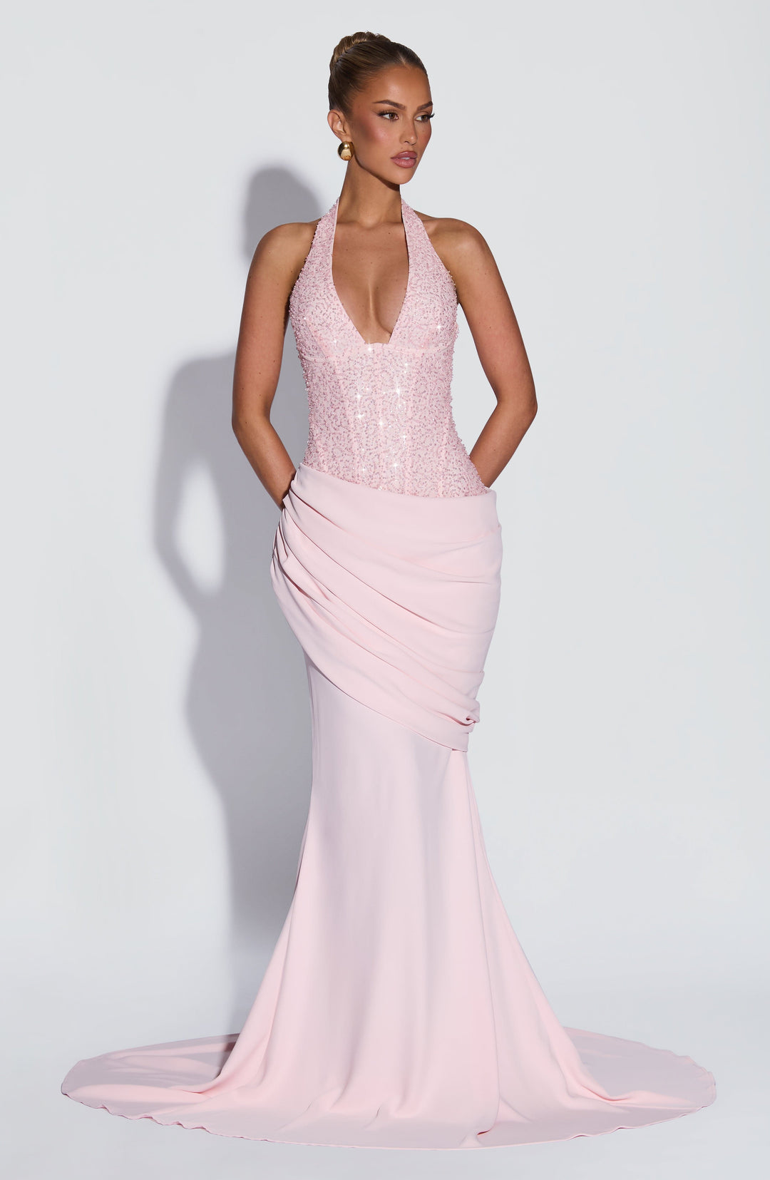 Xaraia Gown in Blush by Clandour, product photo 5