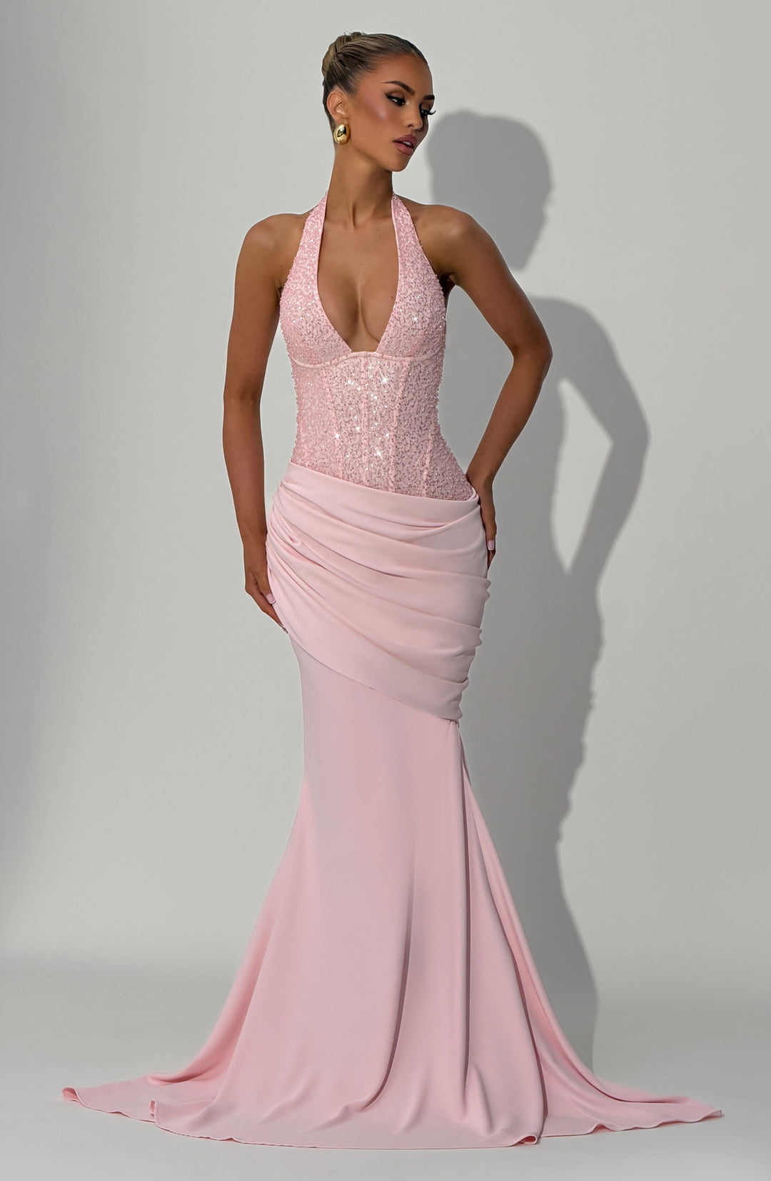 Xaraia Gown in Blush by Clandour, product photo 6