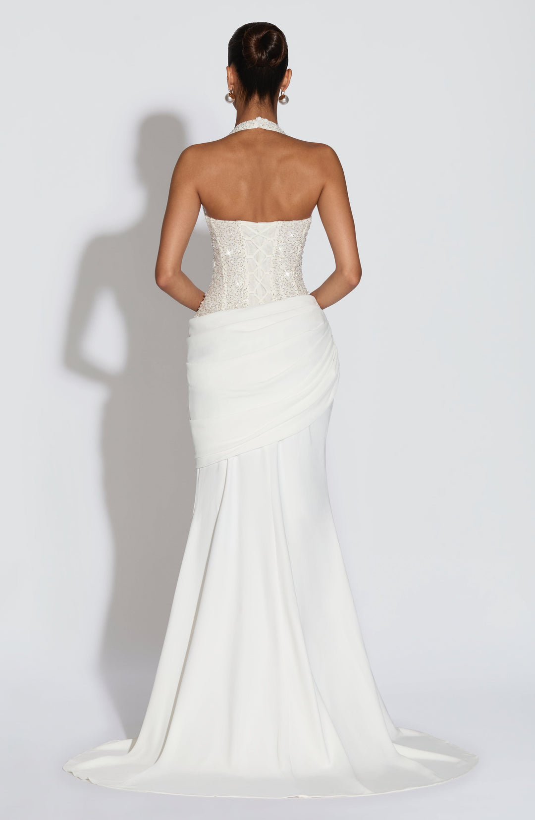 Xaraia Gown in Ivory by Clandour, product photo 2